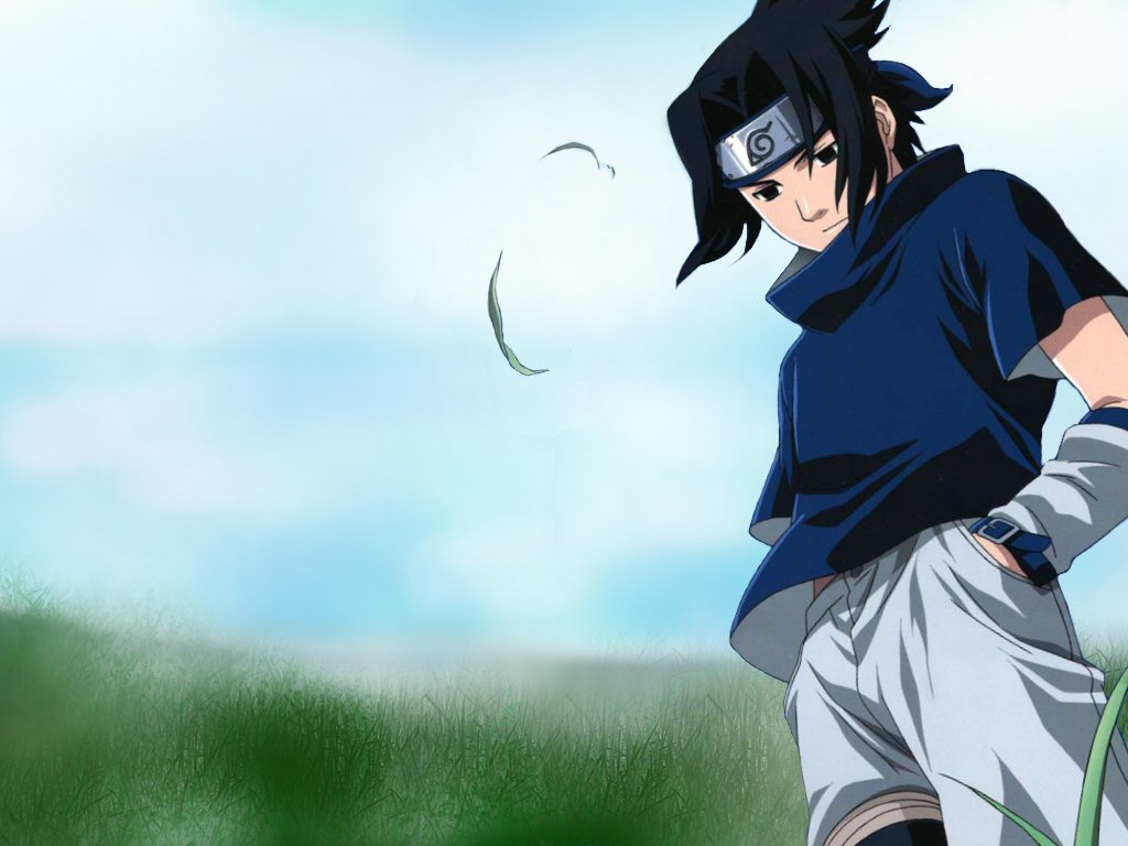 Naruto Wallpaper: Sasuke alone.