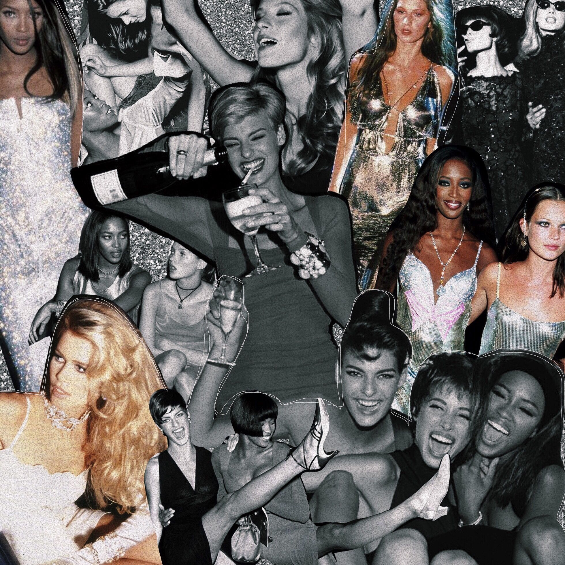 SUPERMODELS ⚡️ / #labyrinthofcollages #supermodels s. Supermodels, Fashion collage, Custom collage