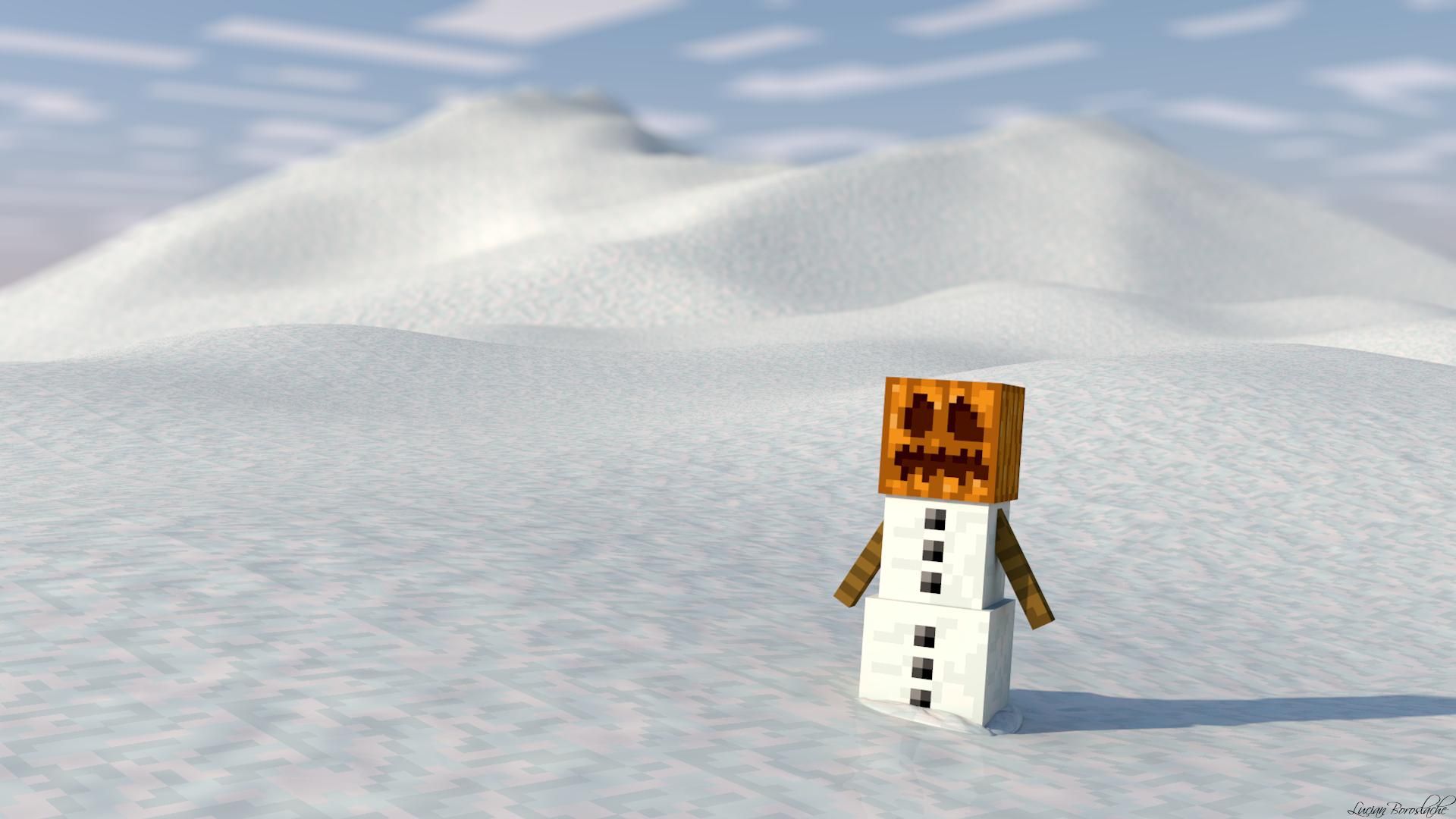 Minecraft Snow Golem Wallpaper HD On Wallpaper 1080p HD