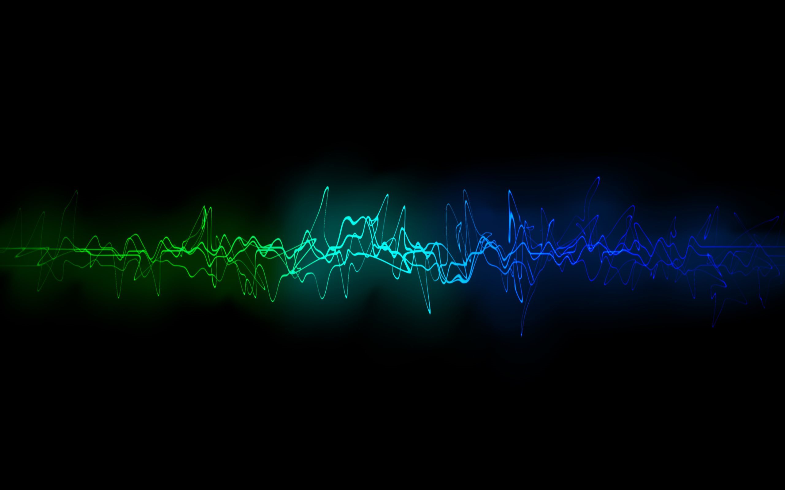 Download wallpaper radio waves, neon, black background for desktop with resolution 2560x1600. High Quality HD picture wallpaper