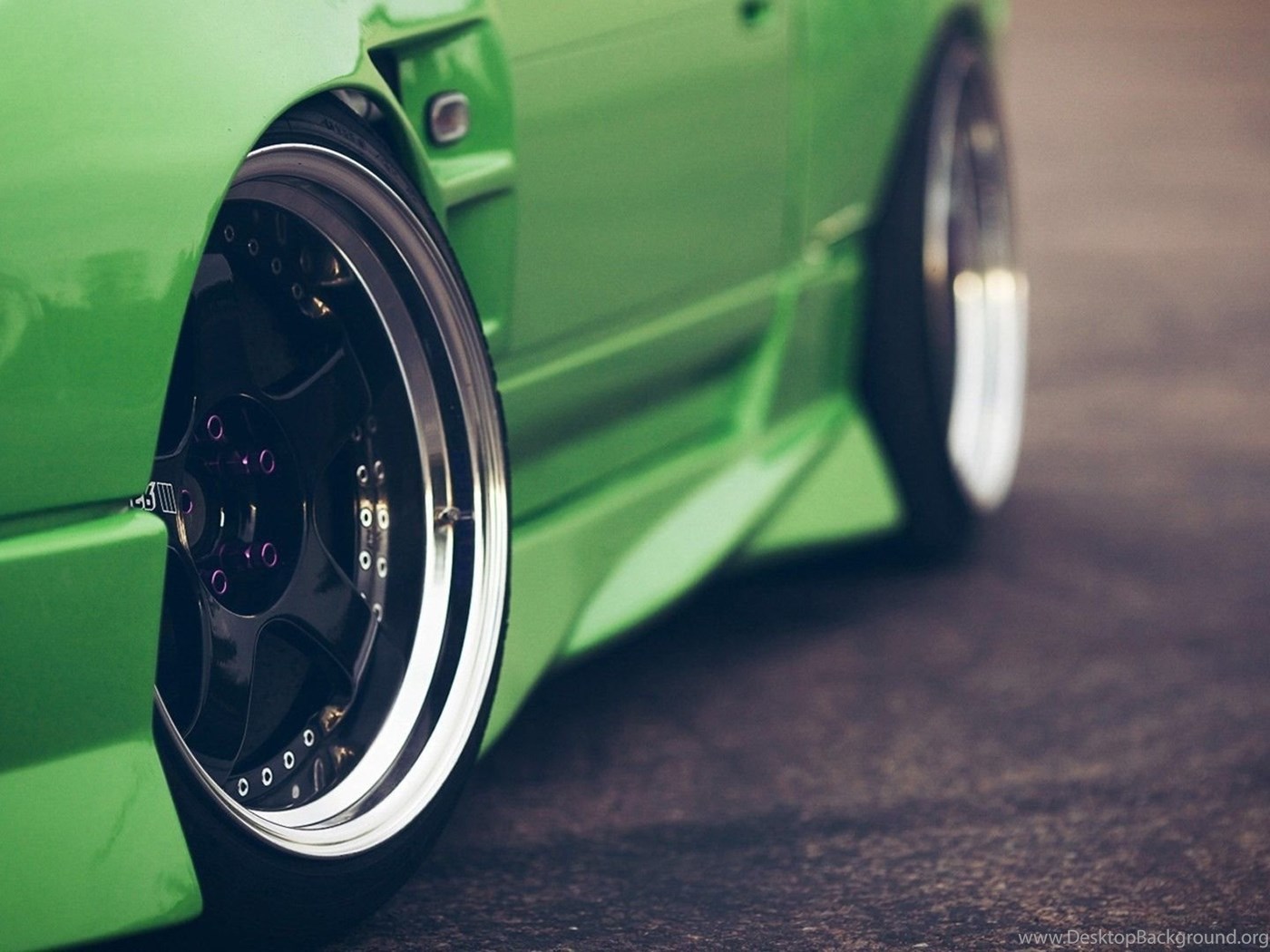 Green Car Unique Wheels Photo HD Wallpaper FreeWallsUp Desktop Background
