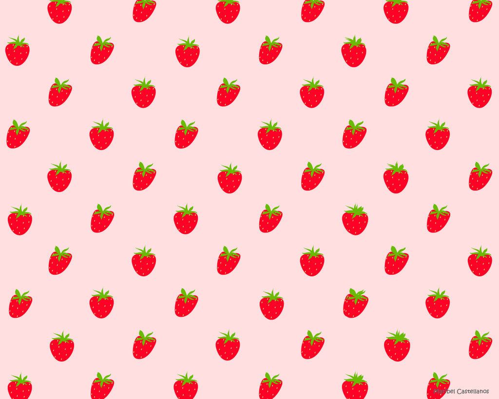 Kawaii Strawberry Wallpaper