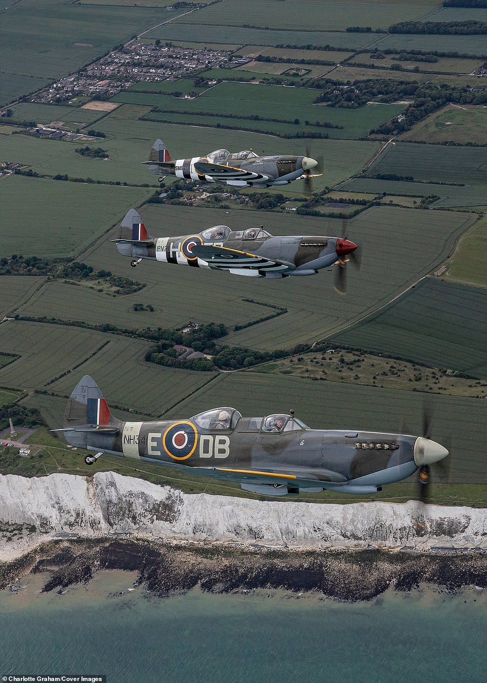 Spitfires Fly Over Dover Cliffs To Start D Day Anniversary. Military Aircraft, Military Wallpaper, Military