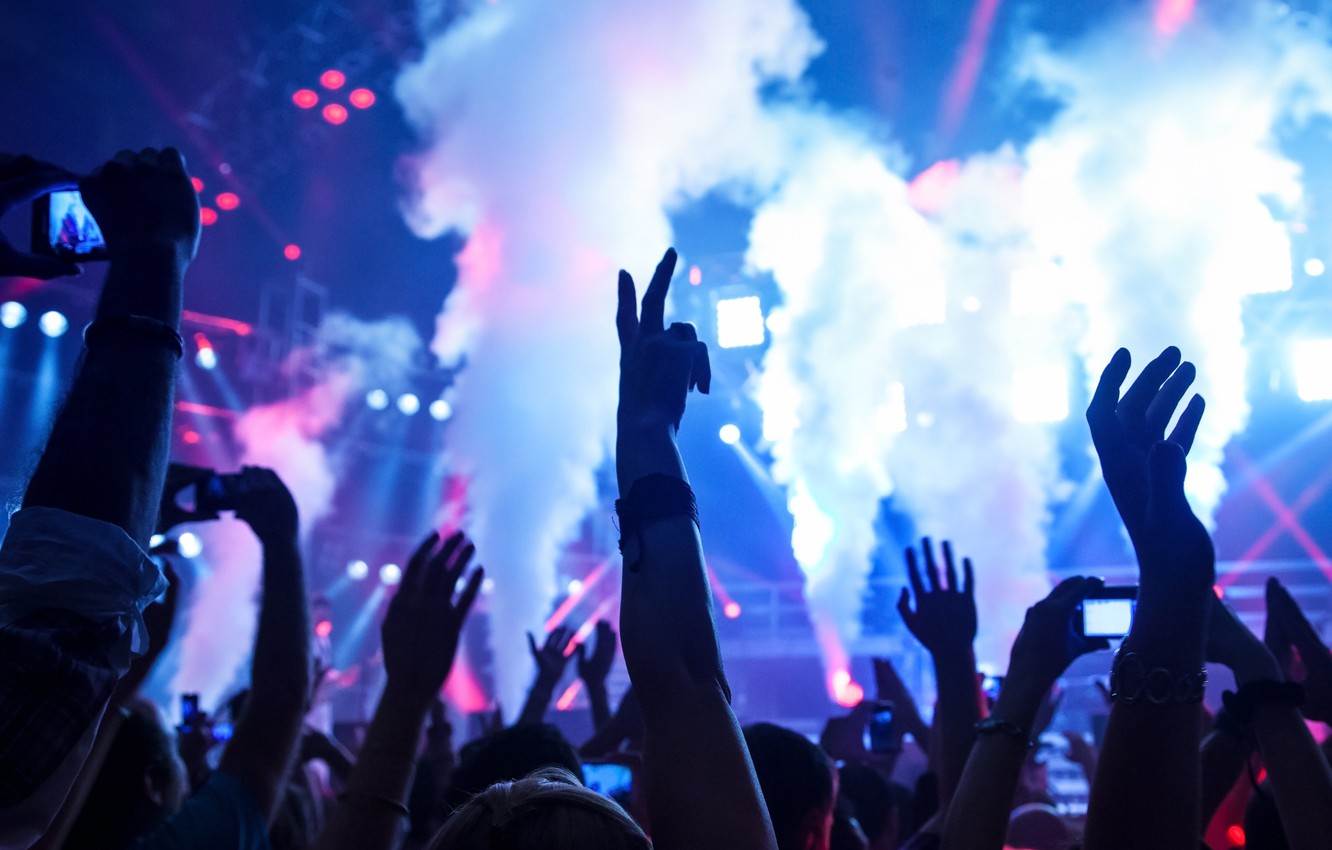 Wallpaper party, smoke, electronica image for desktop, section ситуации