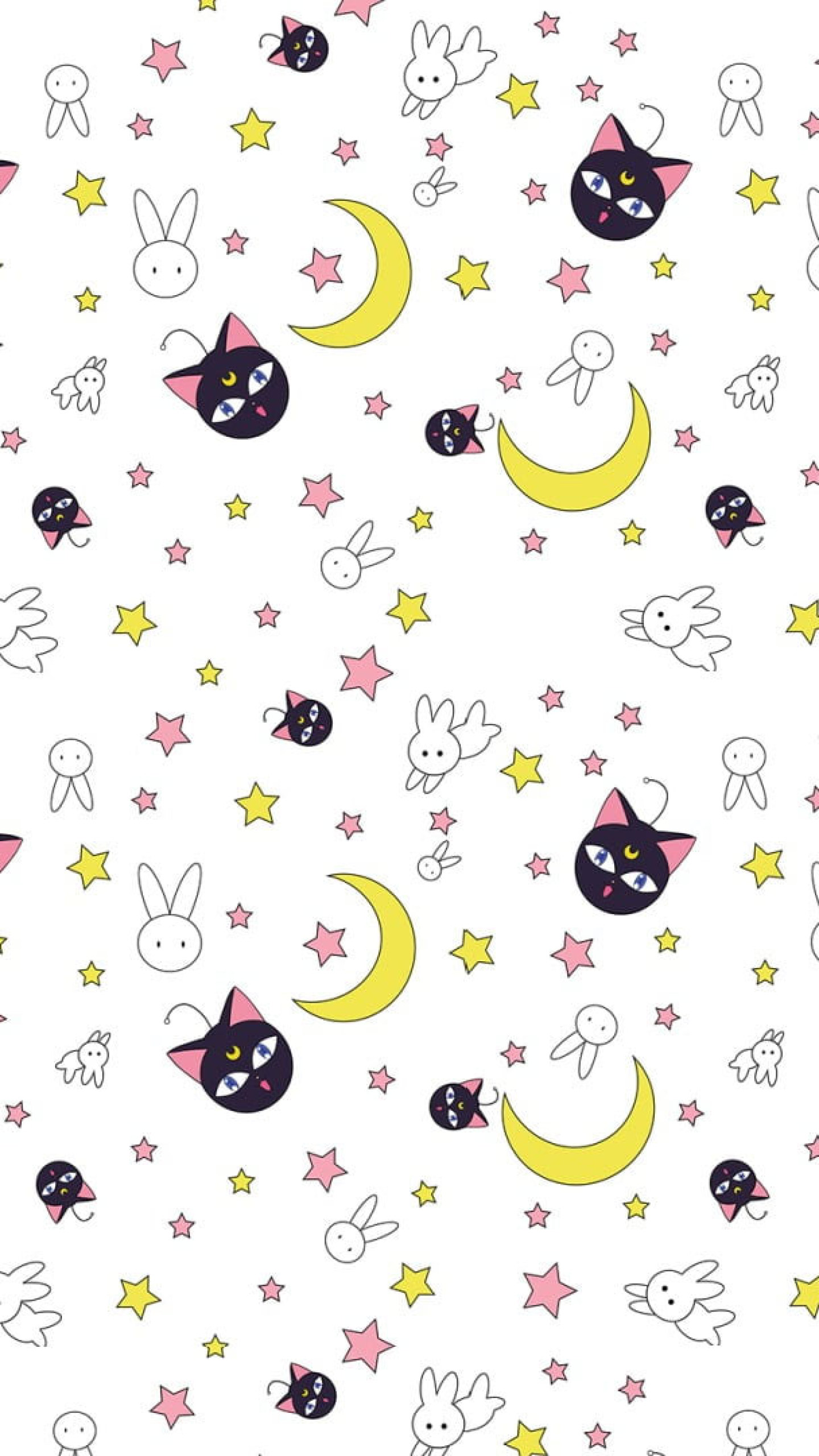 Wallpaper Sailor Moon Luna Illustrations, Cat, The Moon • Wallpaper For You