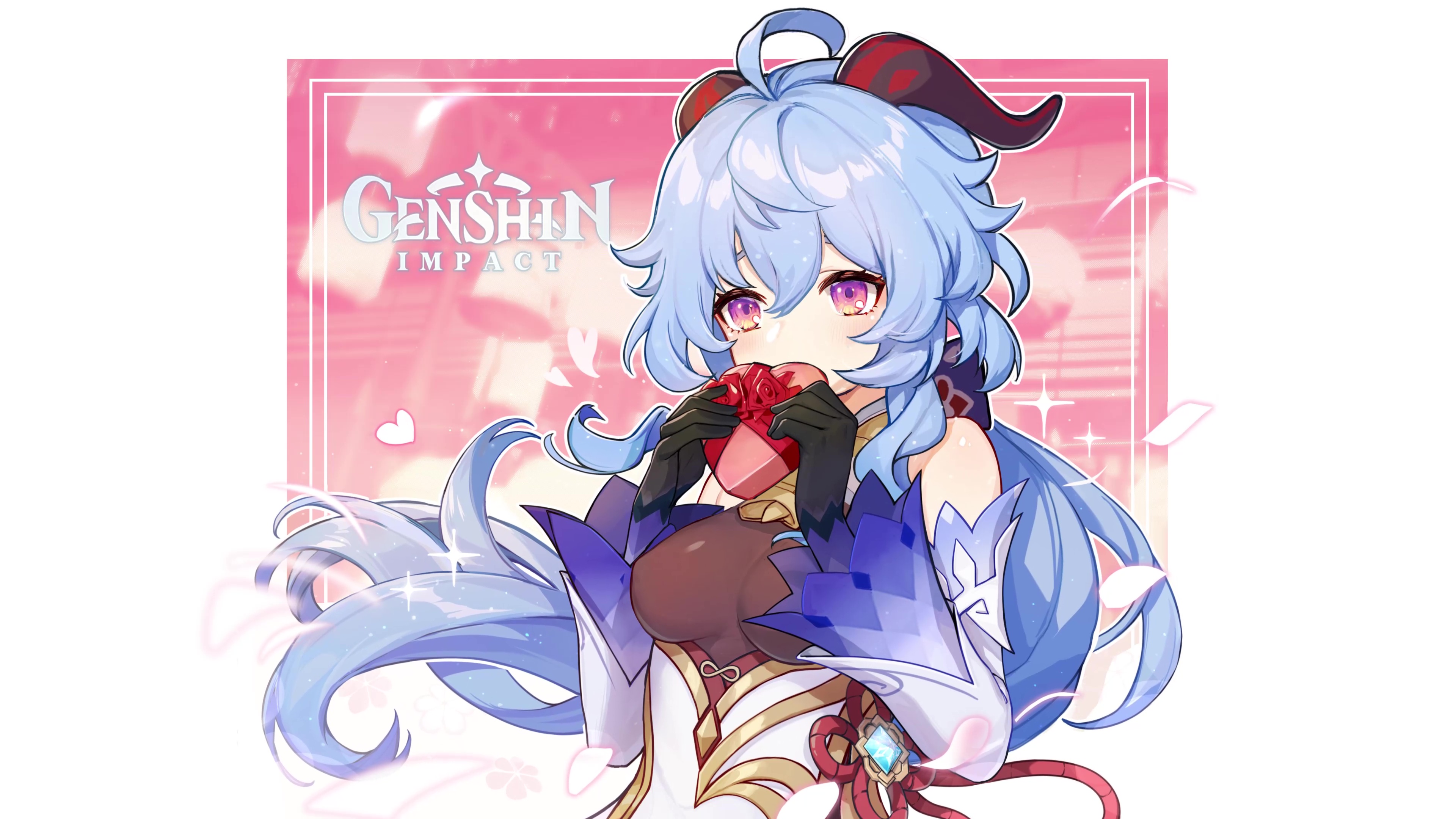 Ganyu Official Valentine's Day Animated Live Wallpaper