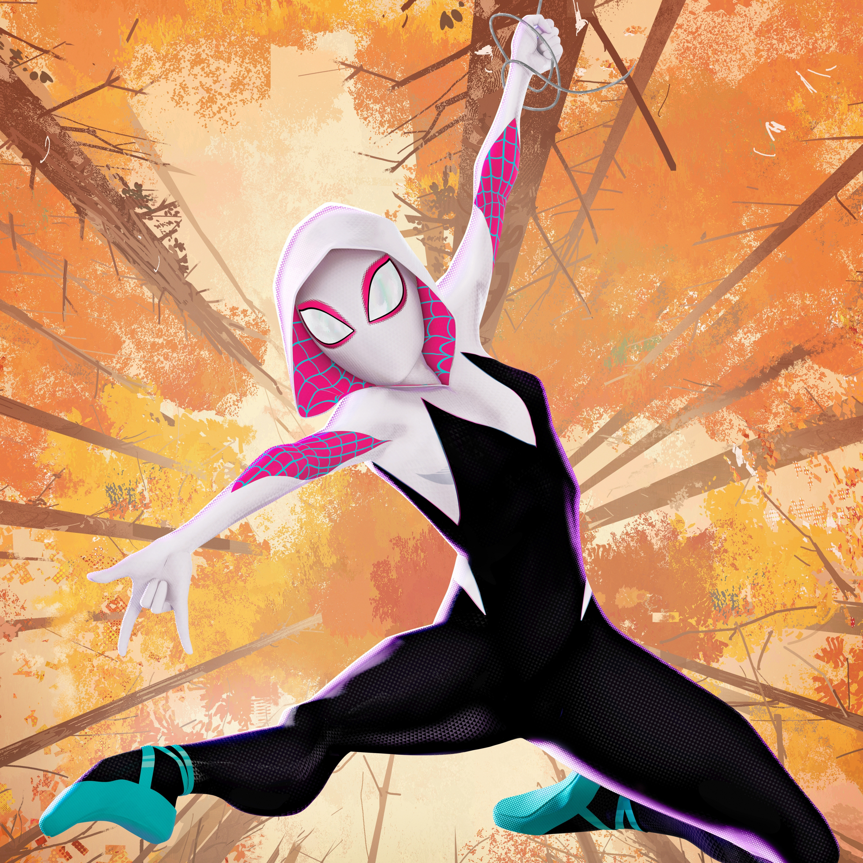Download Spider Gwen, Spider Man: Into The Spider Verse, Artwork, Artwork, Movie 2932x2932 Wallpaper, Ipad Pro Retina, 2932x2932 Image, Background, 16530