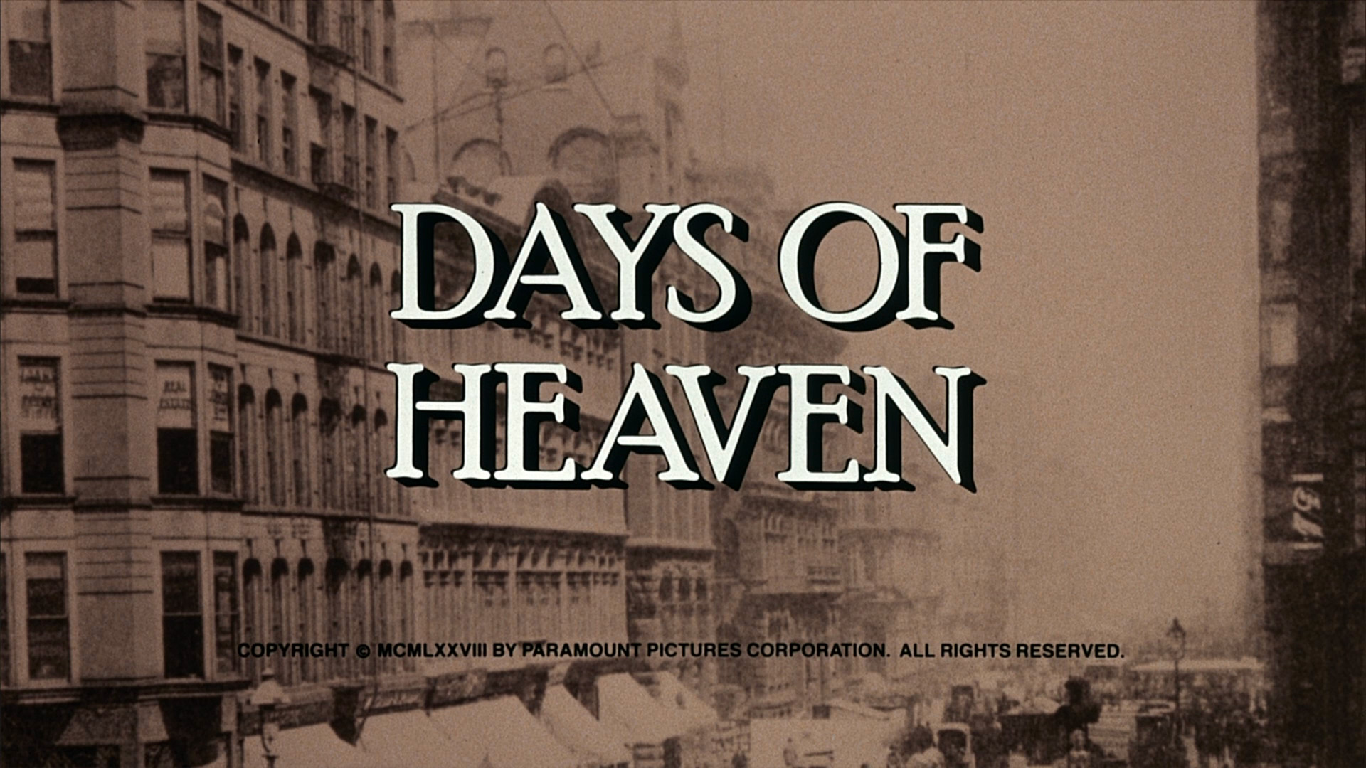 Days of heaven title sequence + video