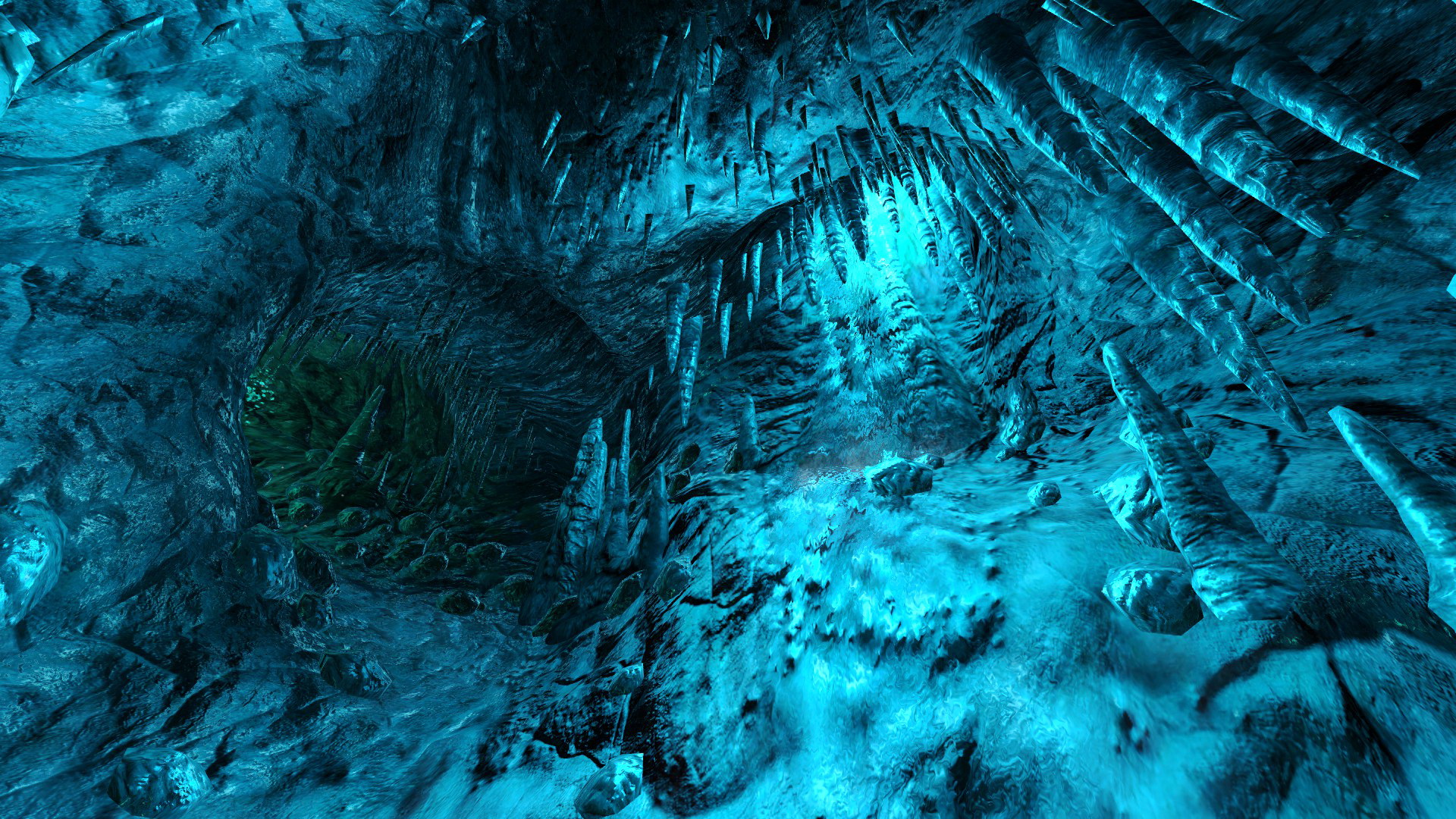 3D Blue Cave Wallpaper HD / Desktop and Mobile Background