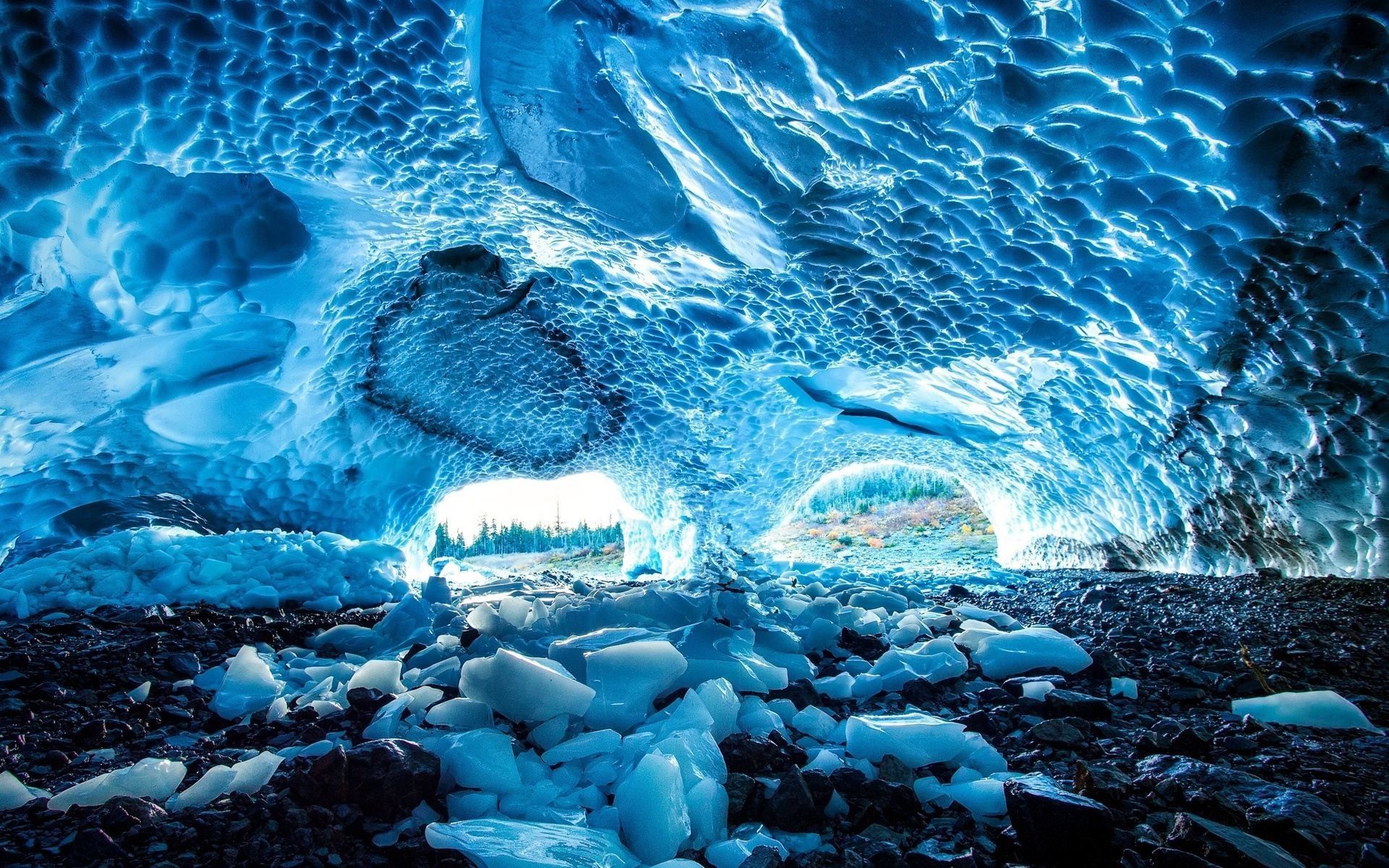 Blue Ice Glacier Wallpaper