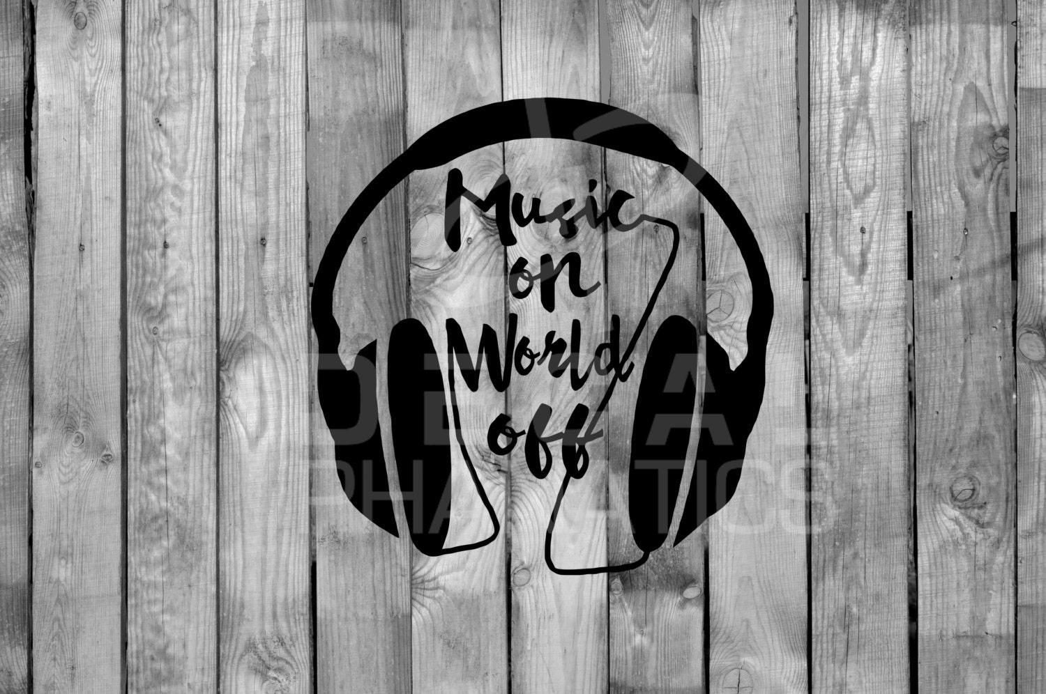 thumbnail image 2 of Music On World Off Wall Art - Upcycled Vinyl Record With Quote 2 of 6
