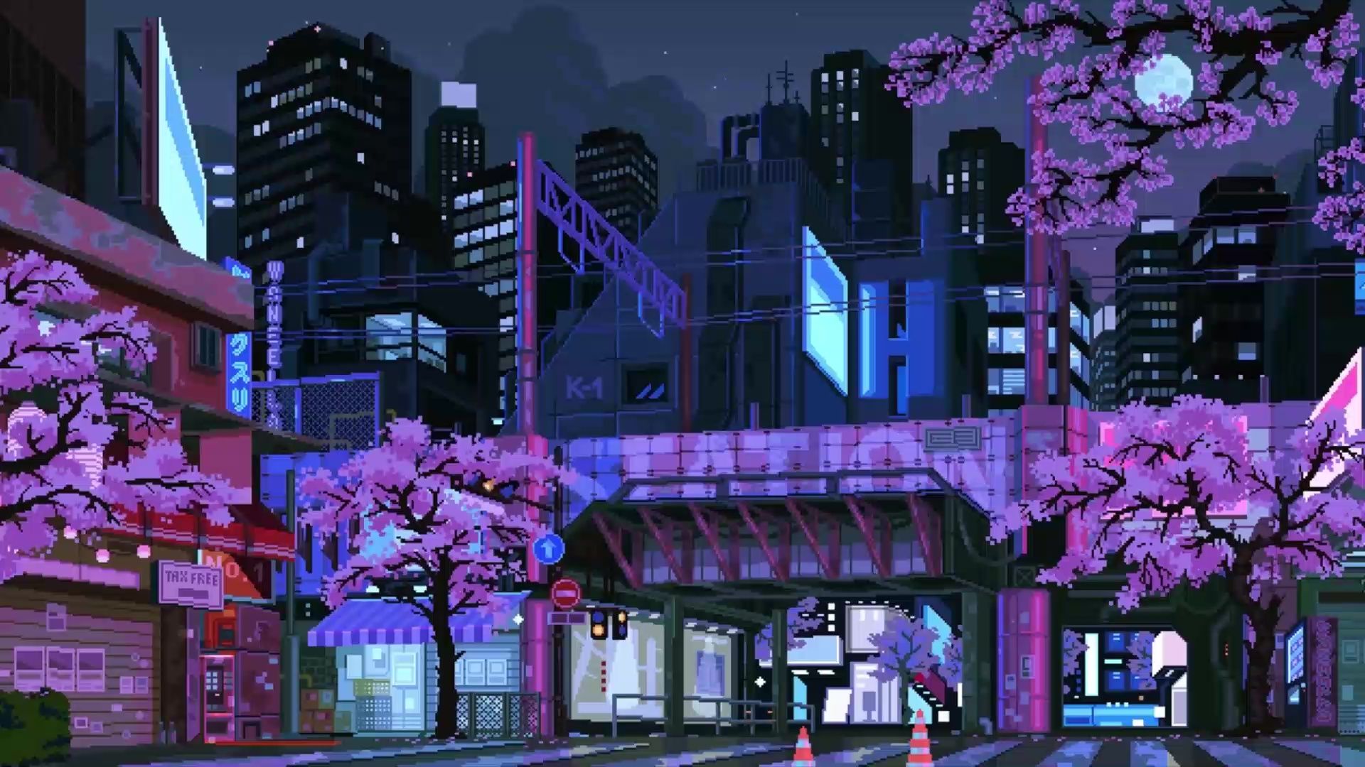Sakura Midnight Train Live Wallpaper. Computer wallpaper hd, Cute desktop wallpaper, Computer wallpaper desktop wallpaper