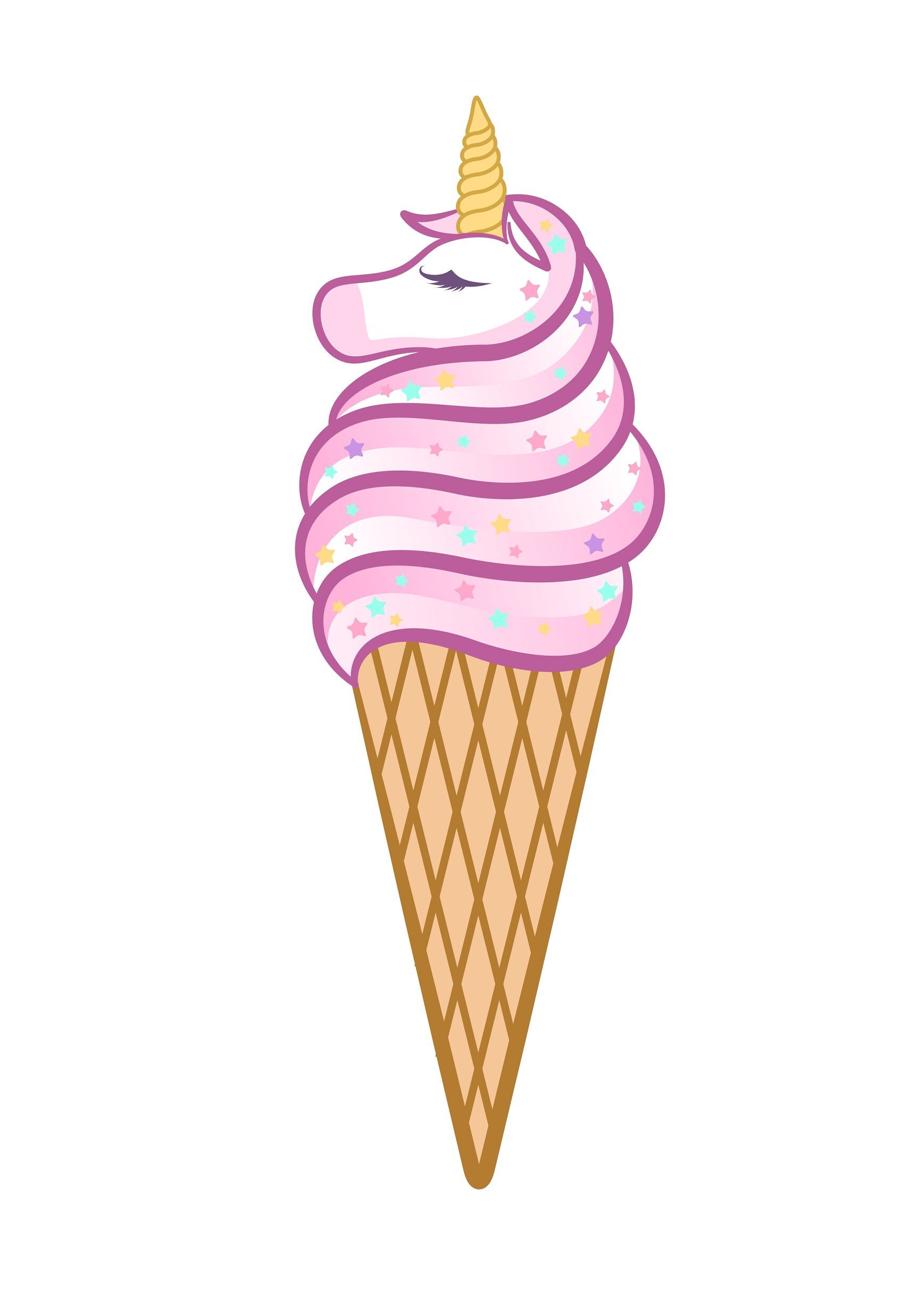 Unicorn Ice Cream SVG PNG Jpg jpeg Eps Dxf Ai SVG
