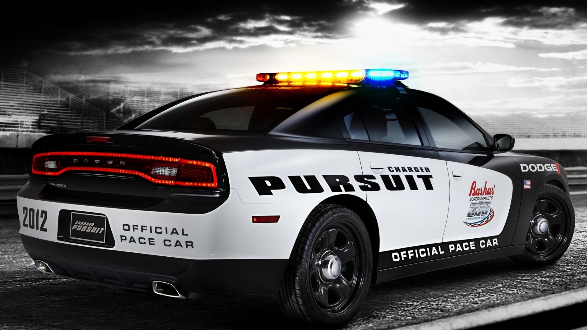 cars, track, Dodge Charger, police cruiser, Pace Car Wallpaper / WallpaperJam.com