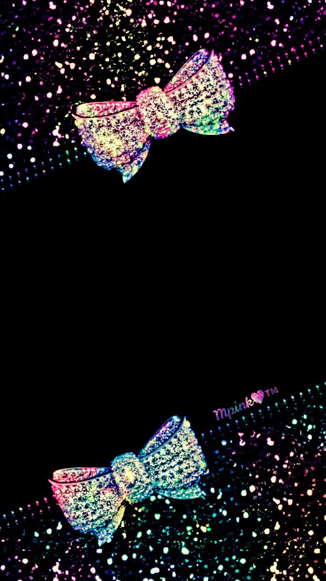 Glitter Bows Background