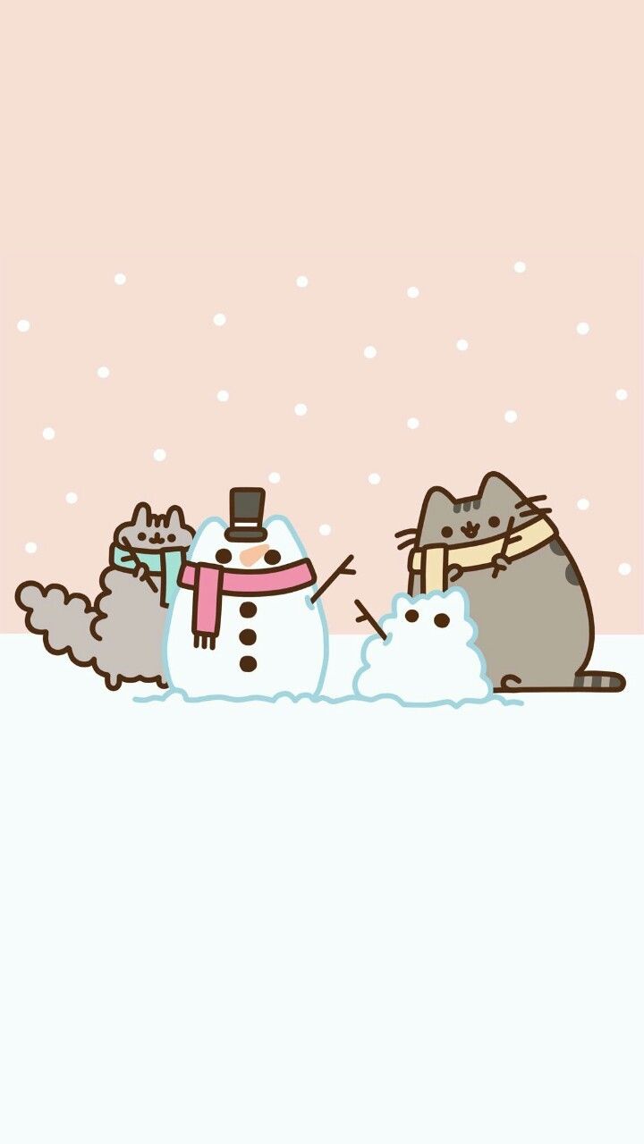 Cute Winter Cats Wallpaper