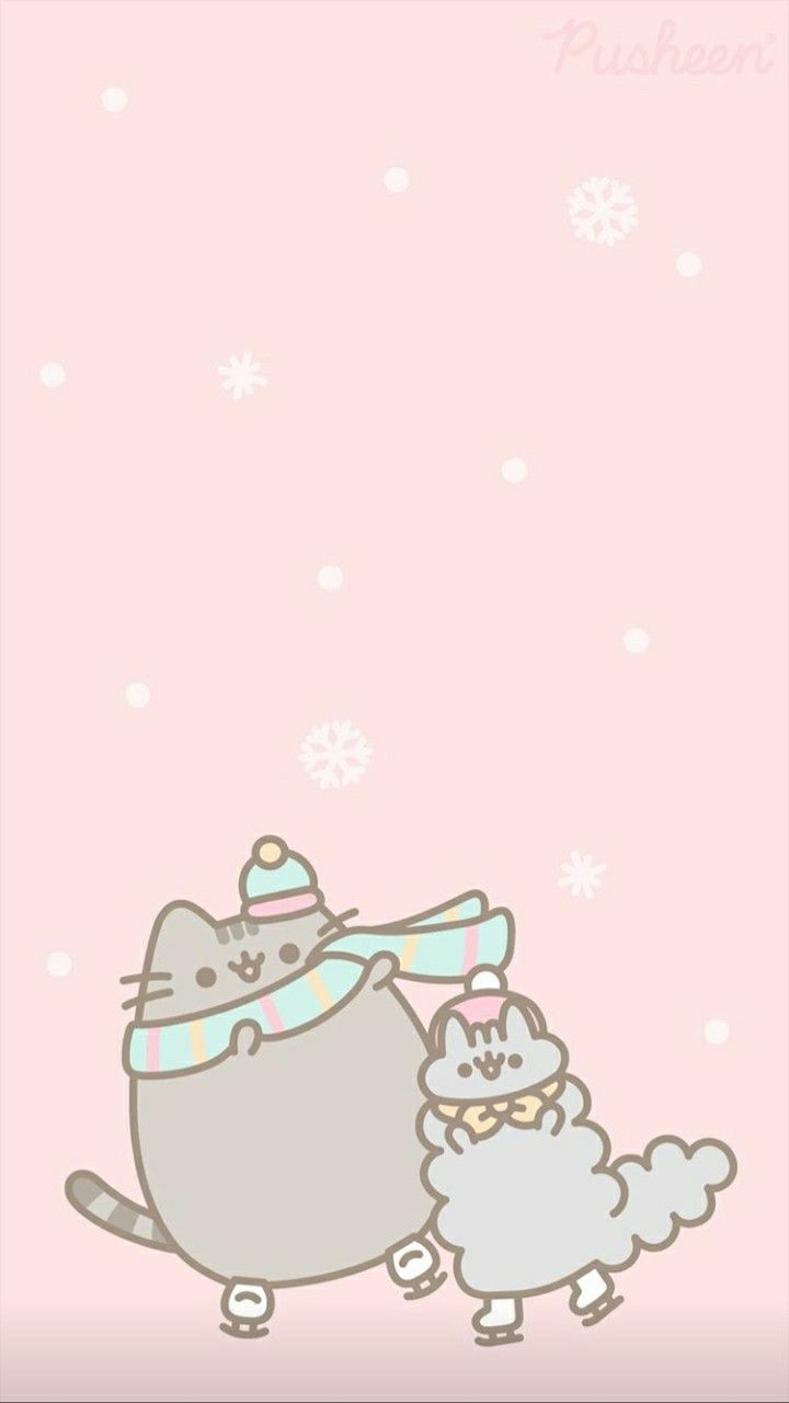 Ice skating. Pusheen cute, Pusheen cat, Pusheen christmas