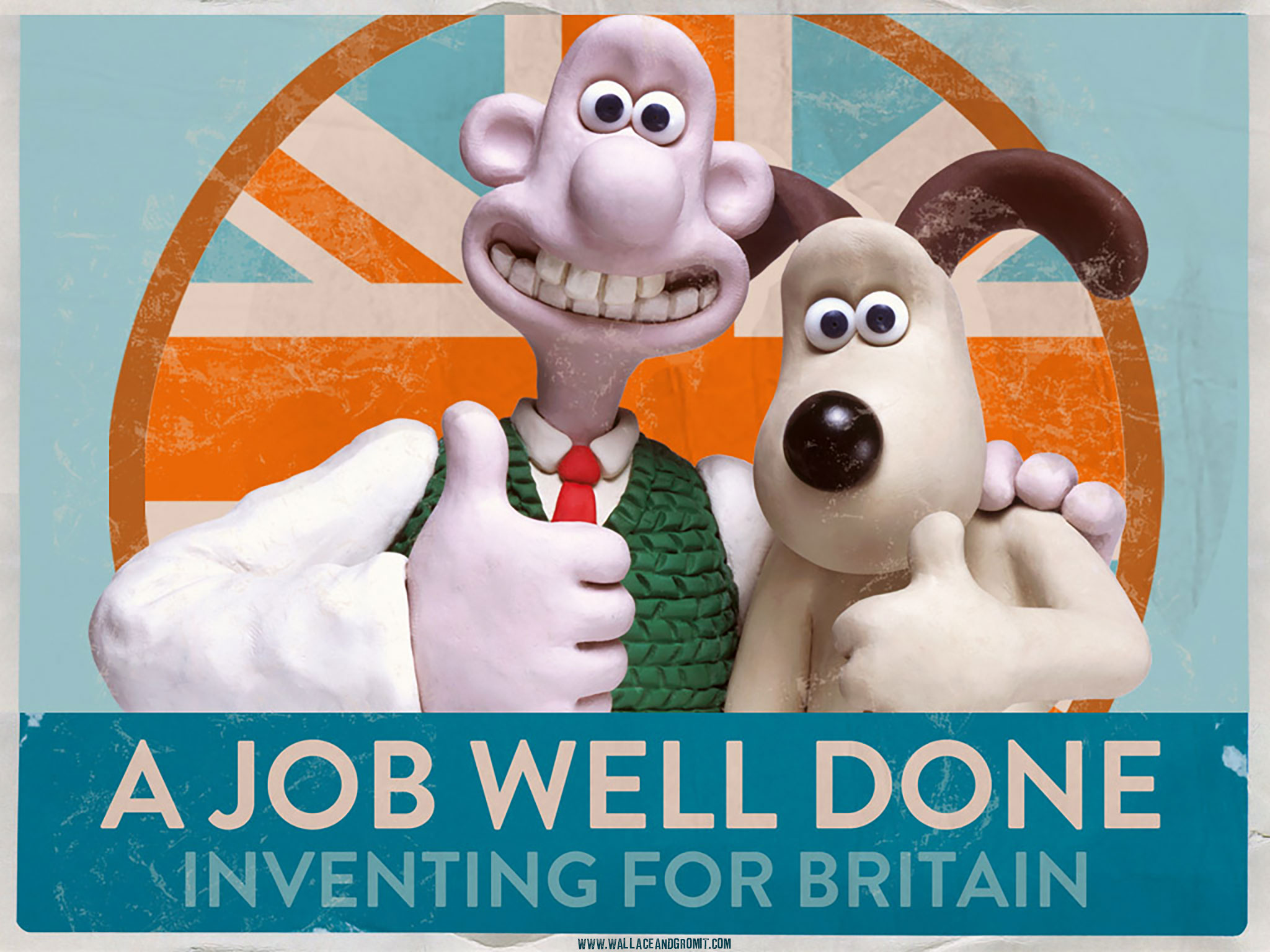 Wallpaper. Wallace and Gromit