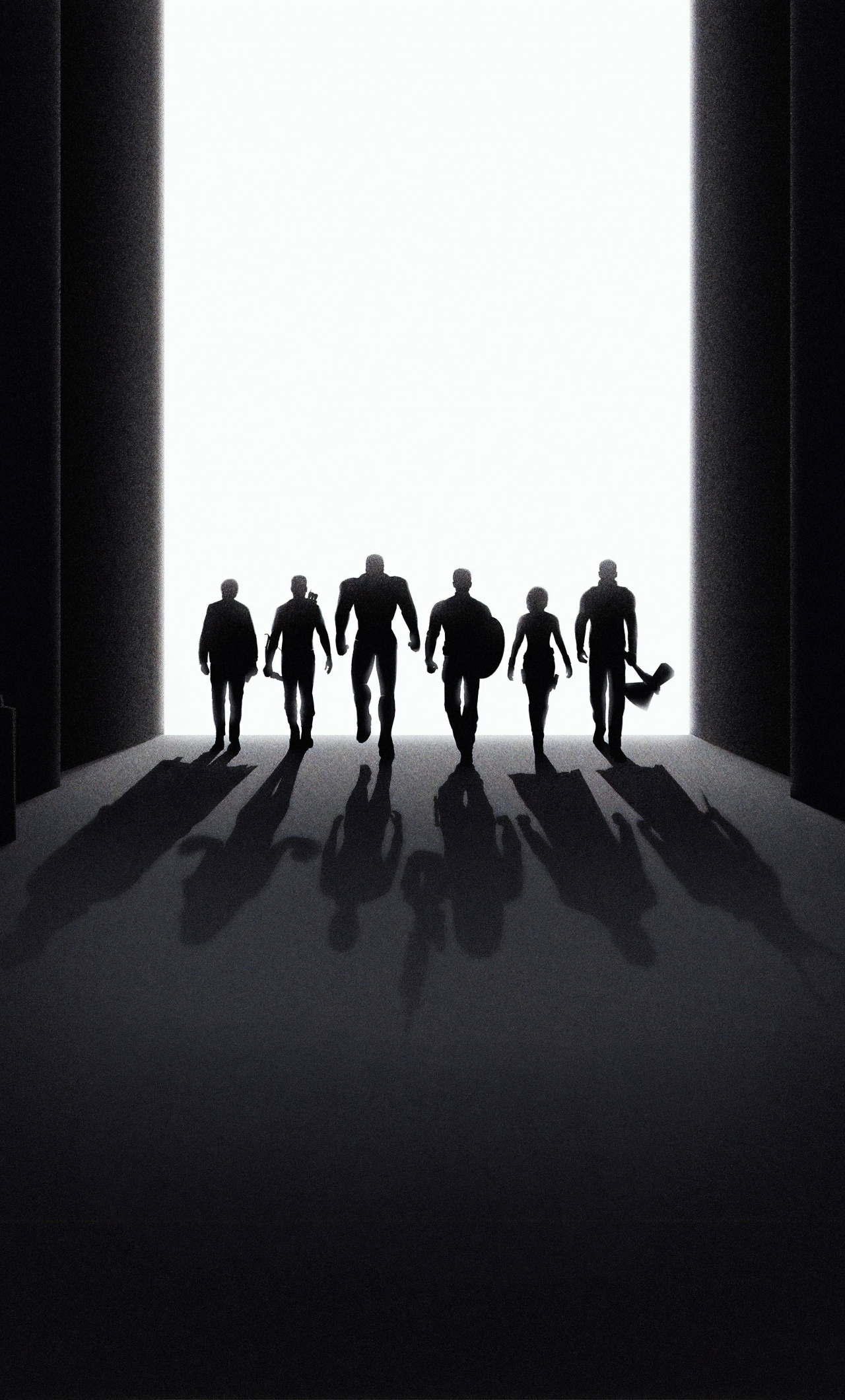 Download Avengers: Endgame, silhouette, black and dark, superhero wallpaper, 1280x2120, iPhone 6 Plus