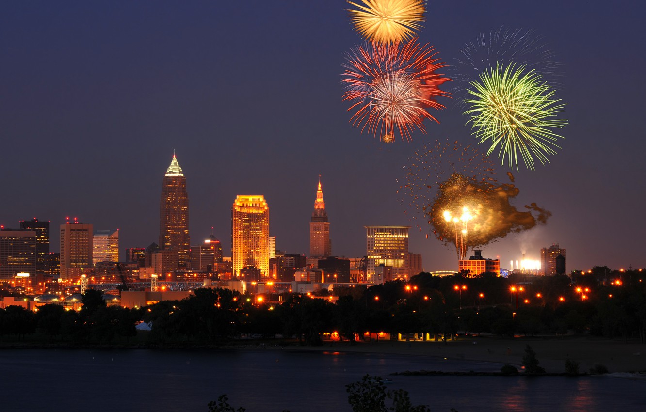 Wallpaper city, the city, USA, Cleveland, Ohio, Cleveland image for desktop, section город