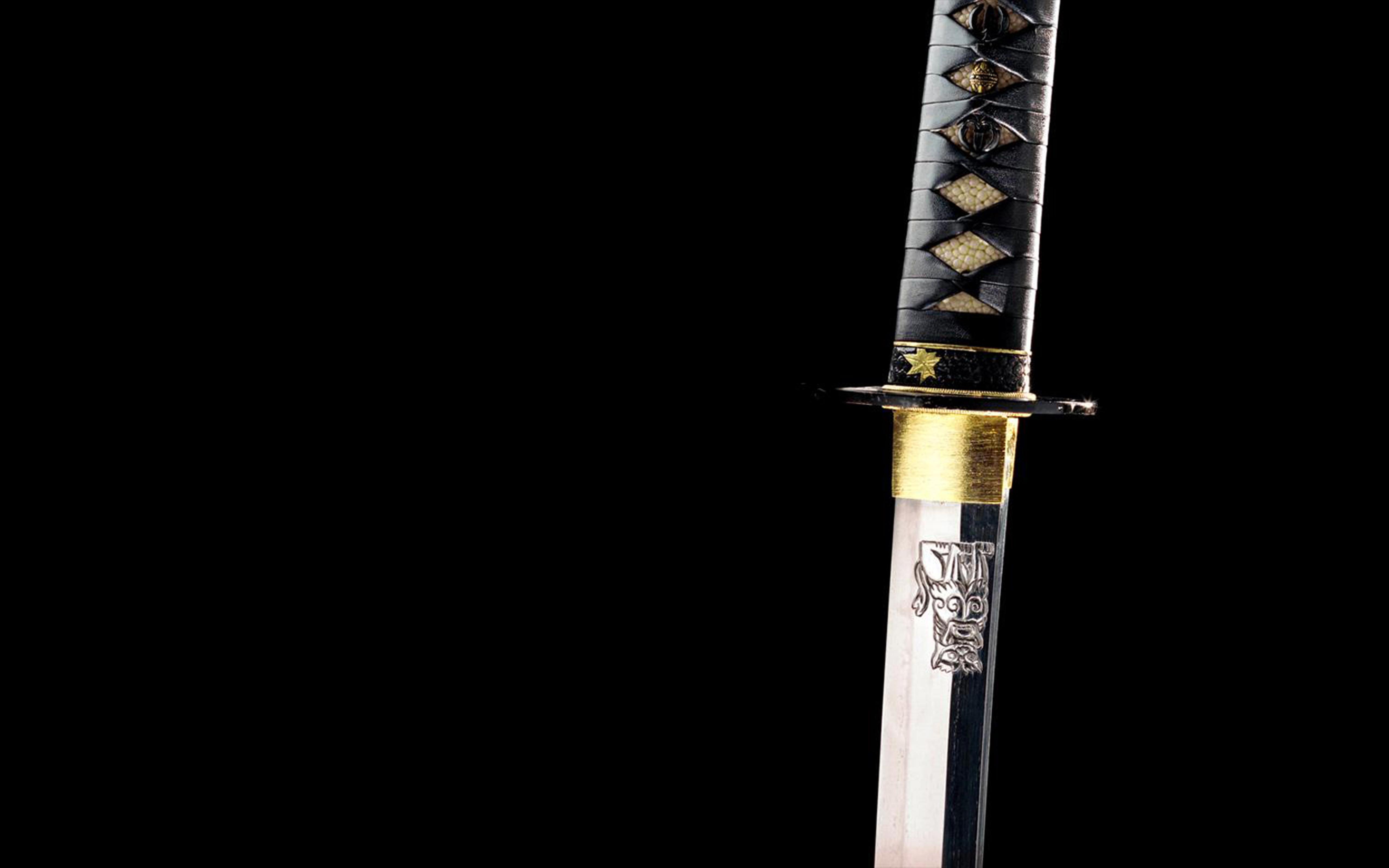 Samurai sword close up