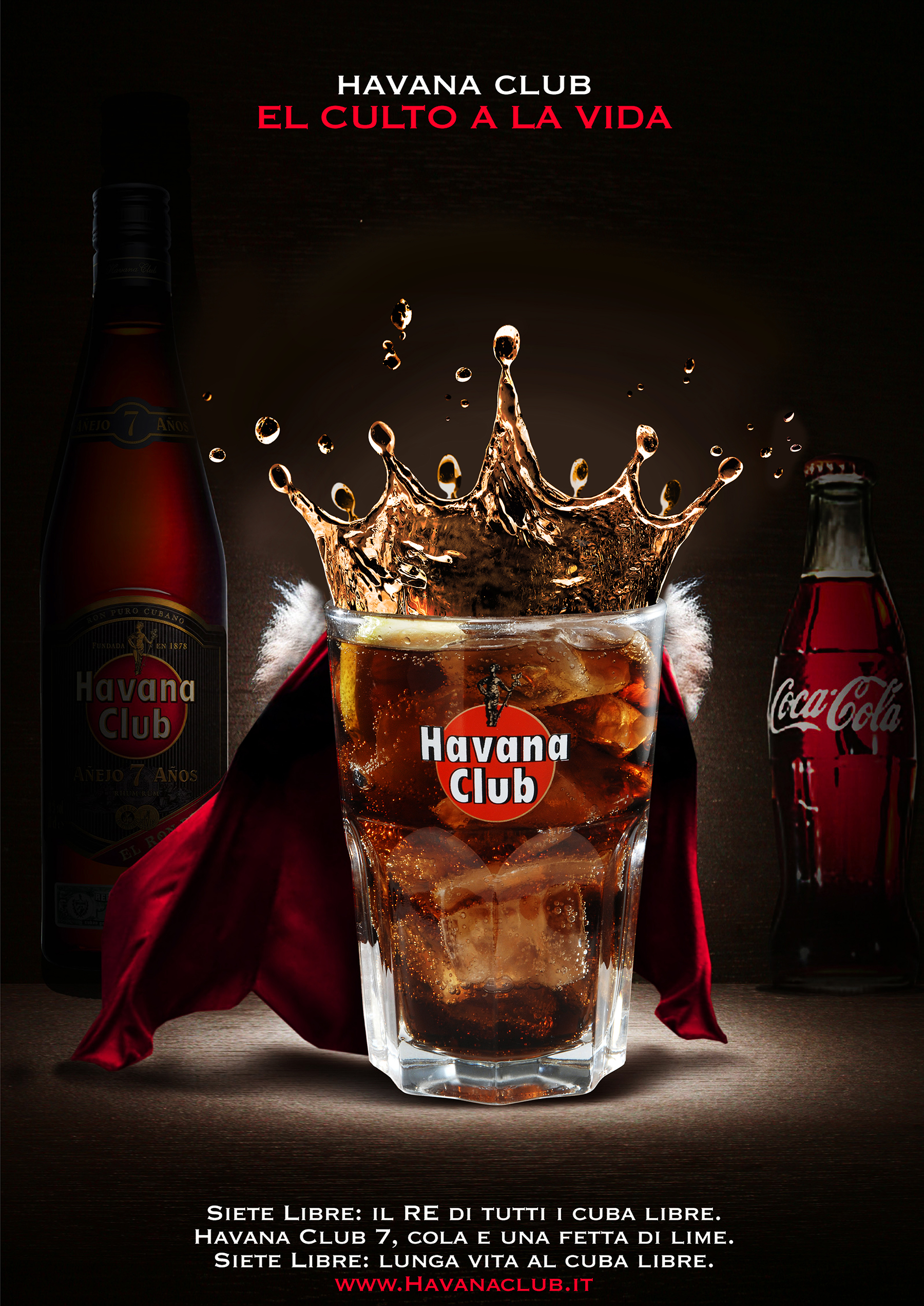 Linkaround Post Production. Havana Club, 3D image for ADV campaign