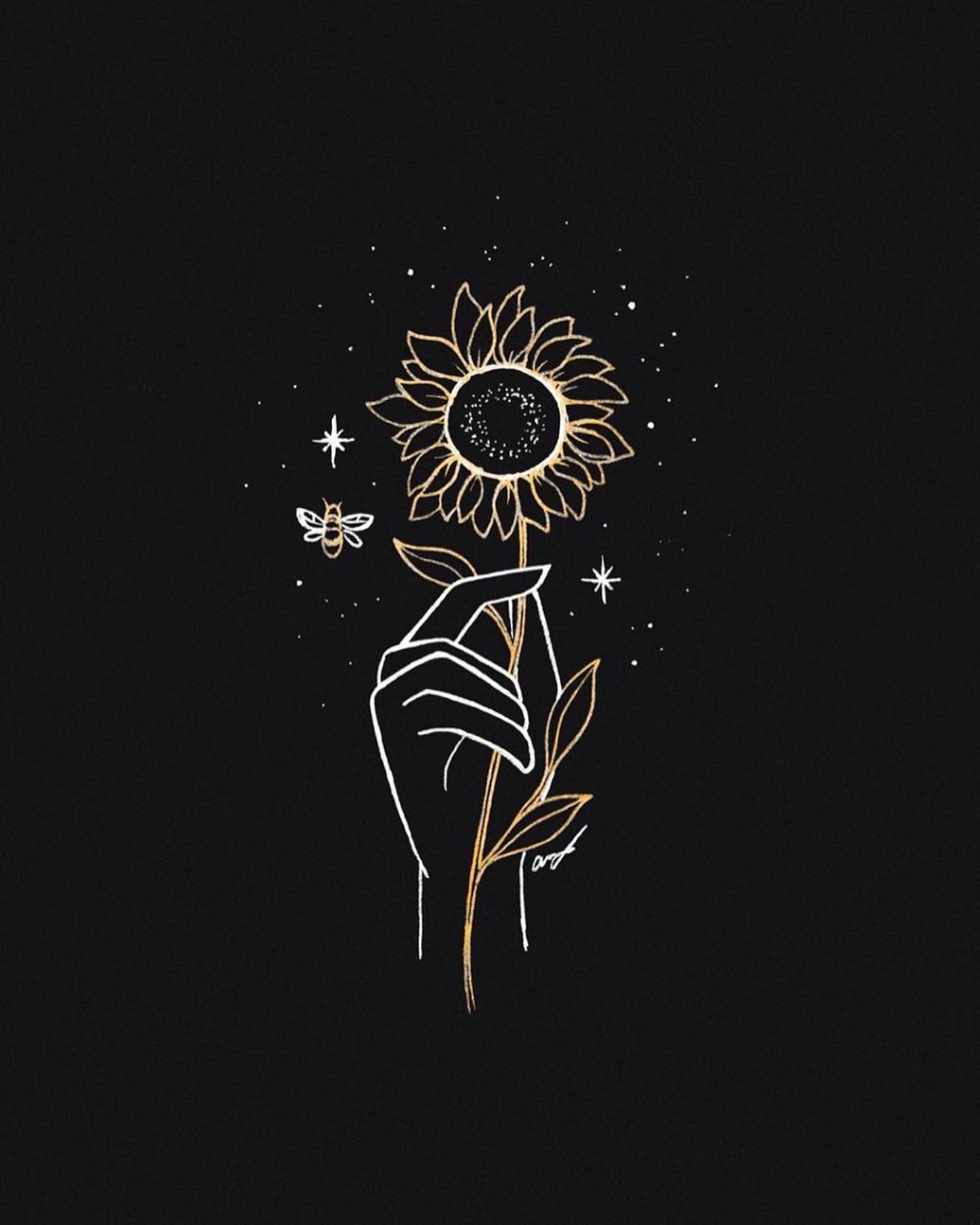 Of Acts Art on Twitter. Sunflower wallpaper, Cute wallpaper background, Black aesthetic wallpaper