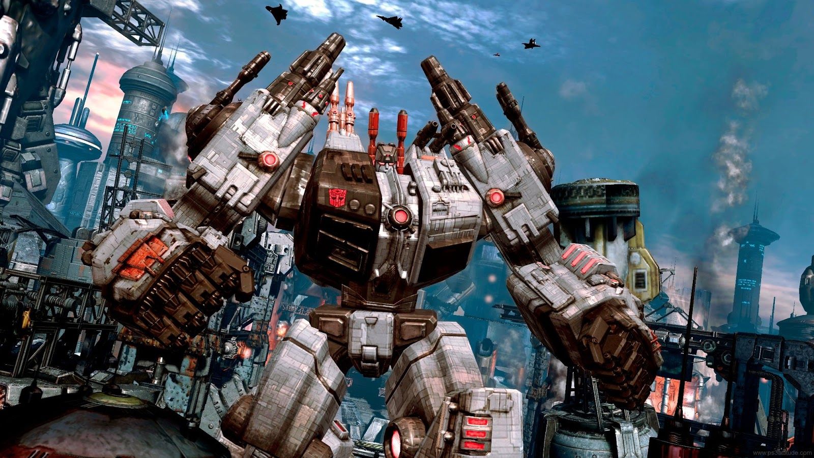 Metroplex of Cybertron game screen shot. Transformers, Transformers collection, Transformers art