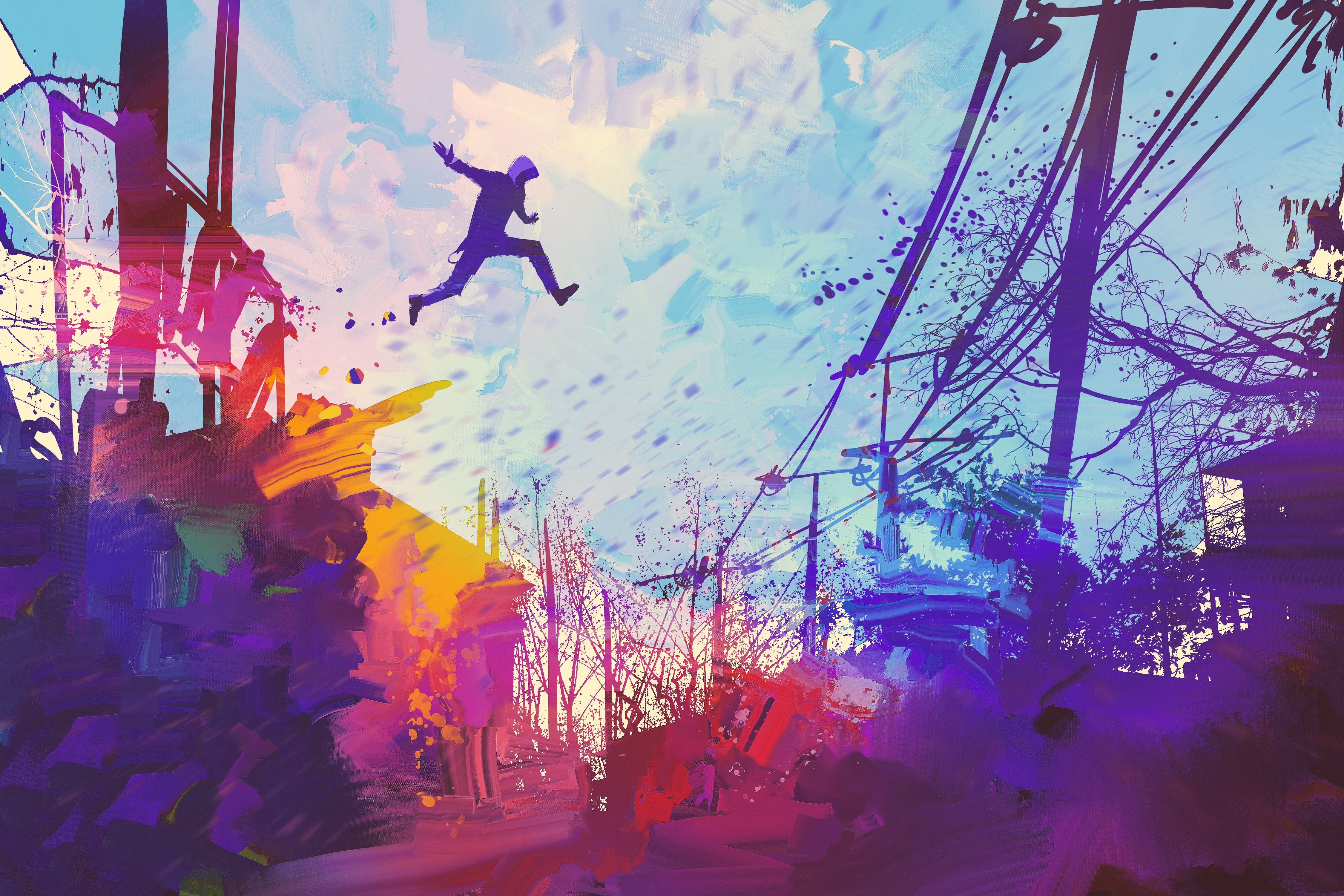Discover [45003000]. Parkour, Abstract, Stock illustration