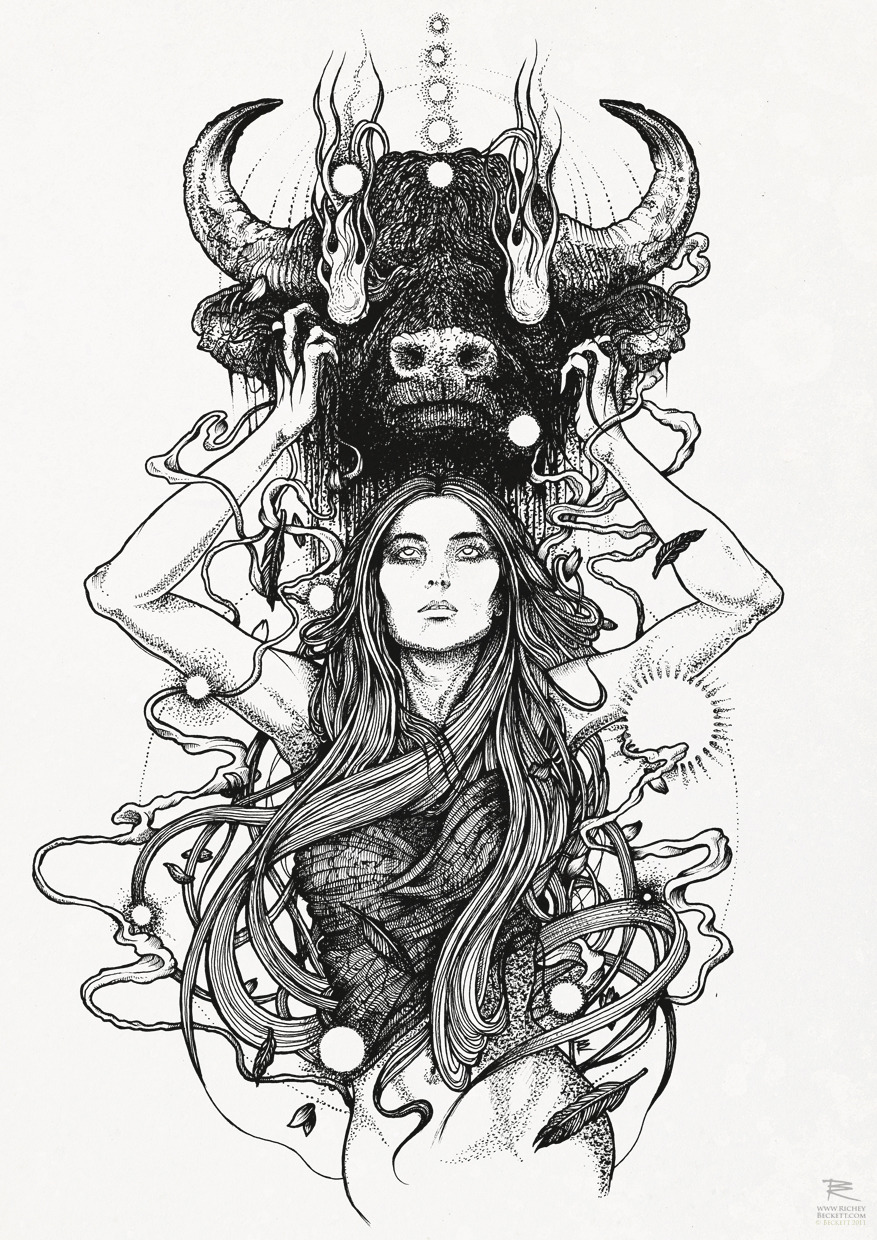 Richey Beckett. 'Minotaur' illustration for SYLOSIS. I'm going to