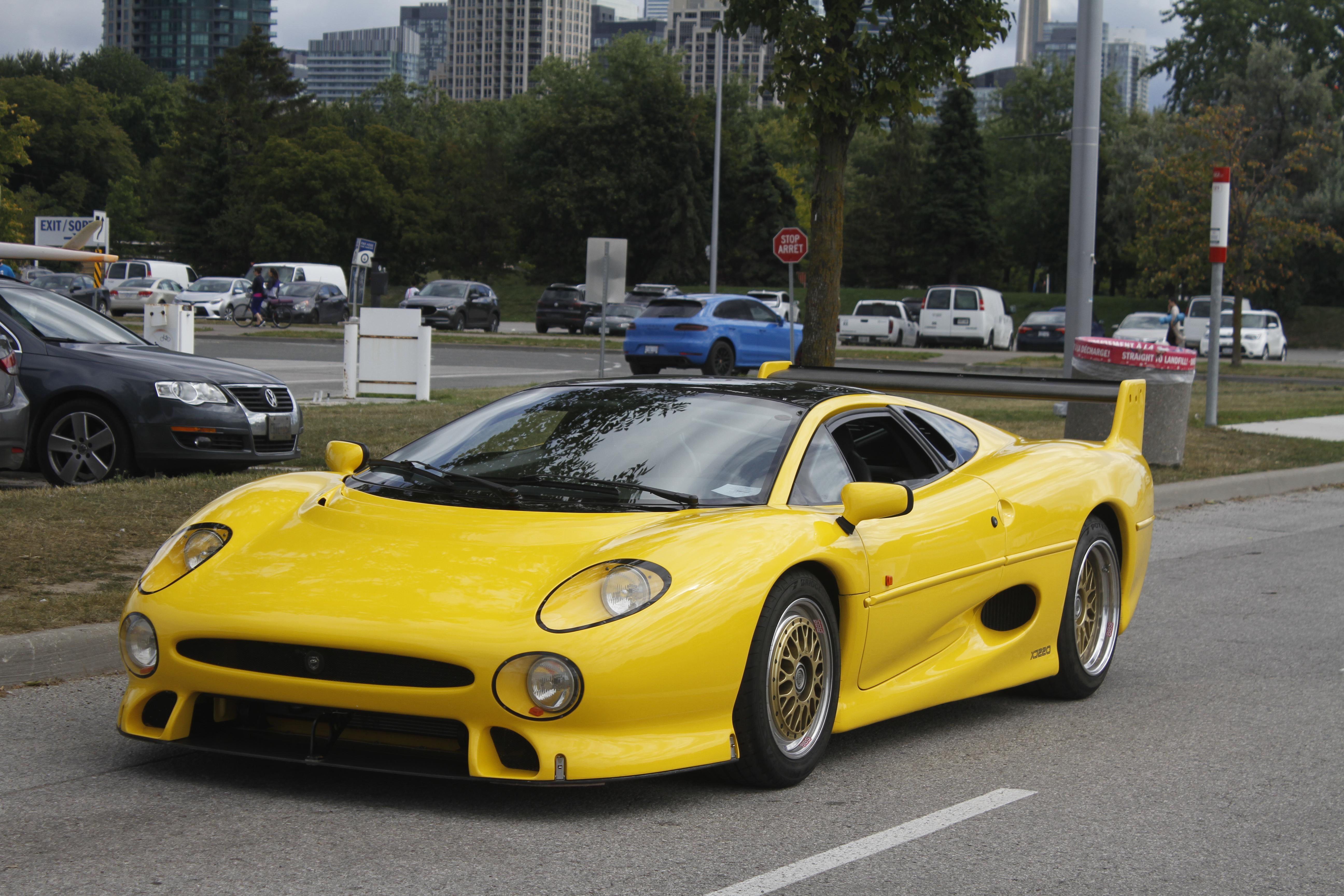 An extremely rare Jaguar XJ220S at Ontario Place