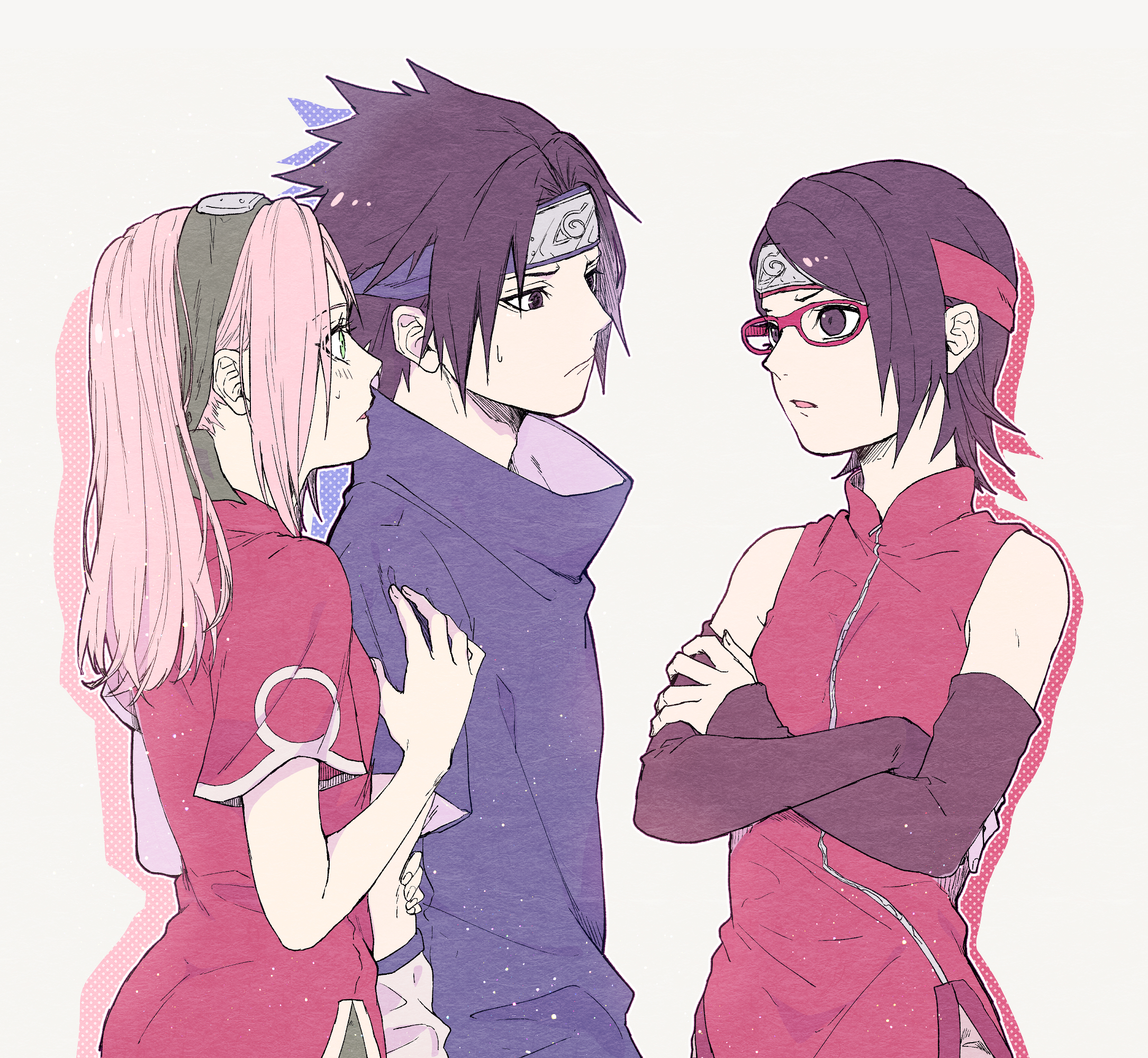 sasuke and sakura and sarada.