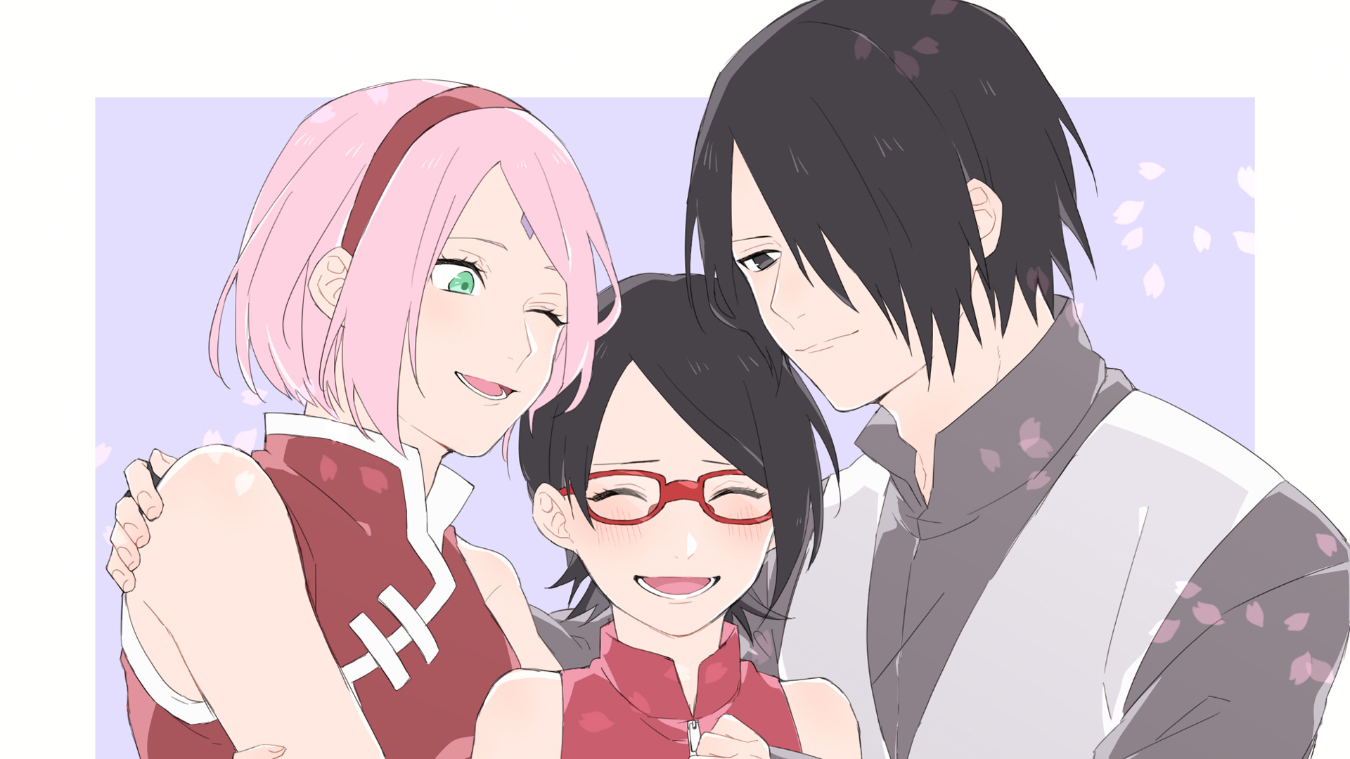 Sakura Haruno Sarada Uchiha Sasuke Uchiha HD Boruto Wallpaper
