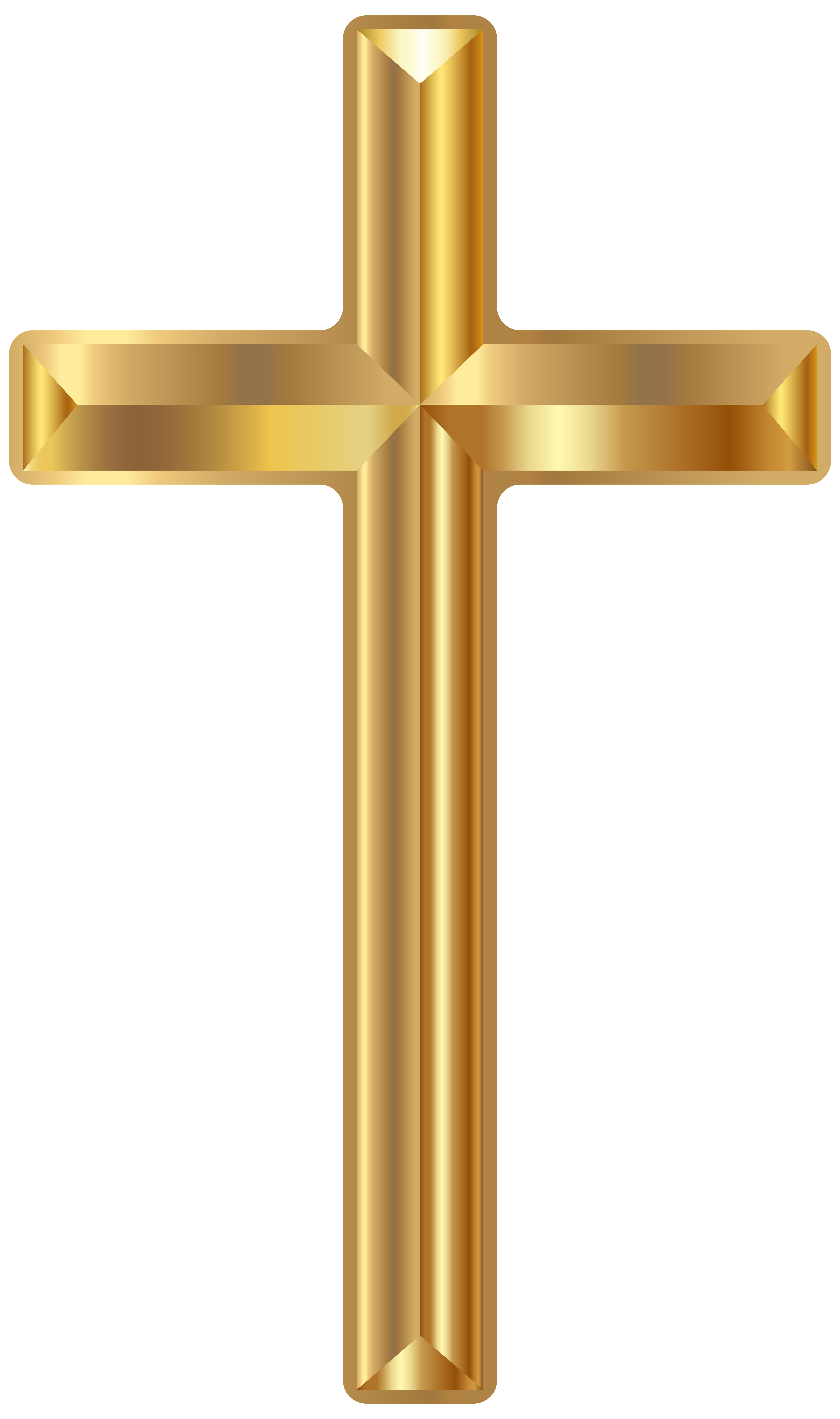 Gold Cross PNG Transparent Clip Art Image​-Quality Free Image and Transparent PNG Clipart