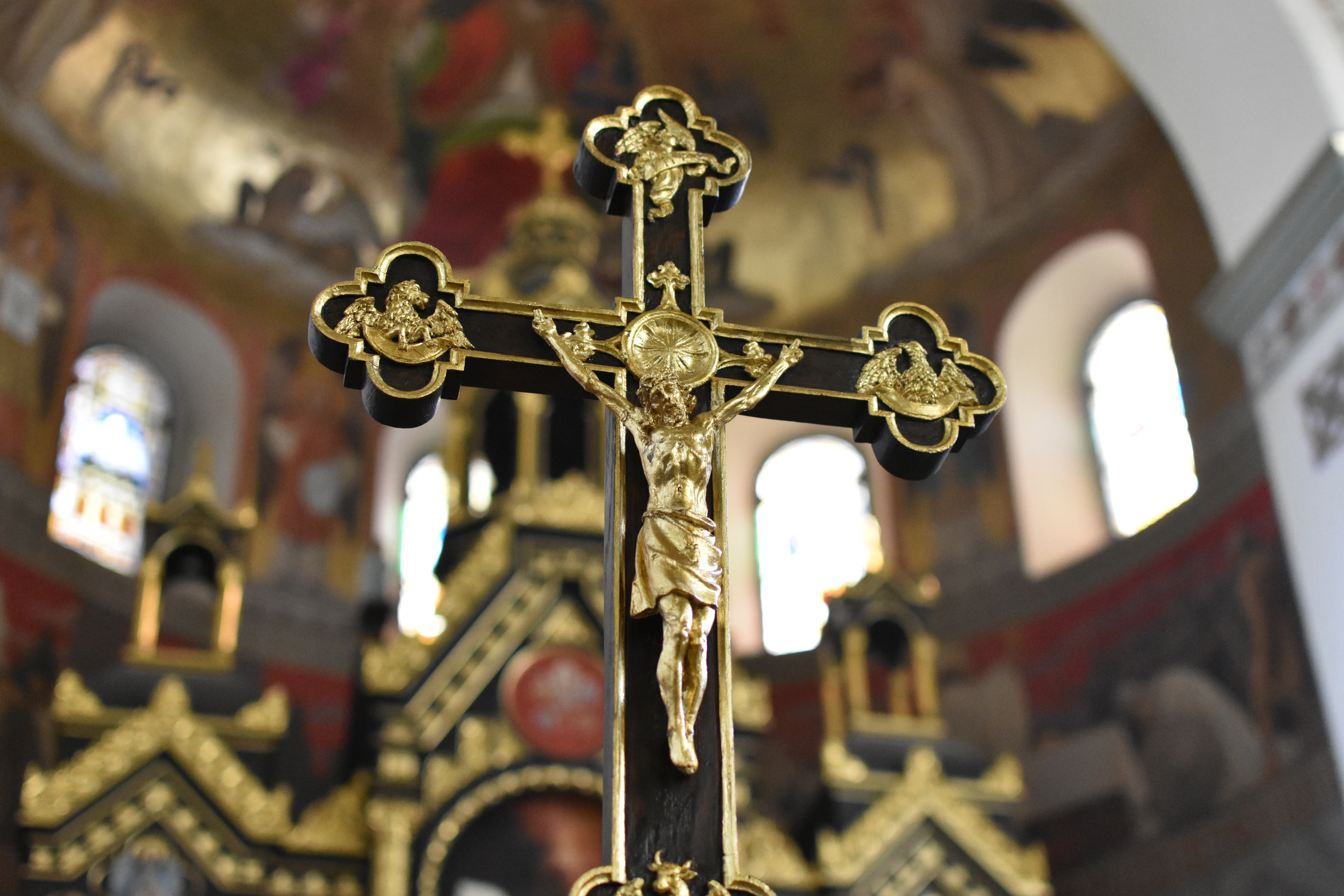 Gold and Black Crucifix · Free