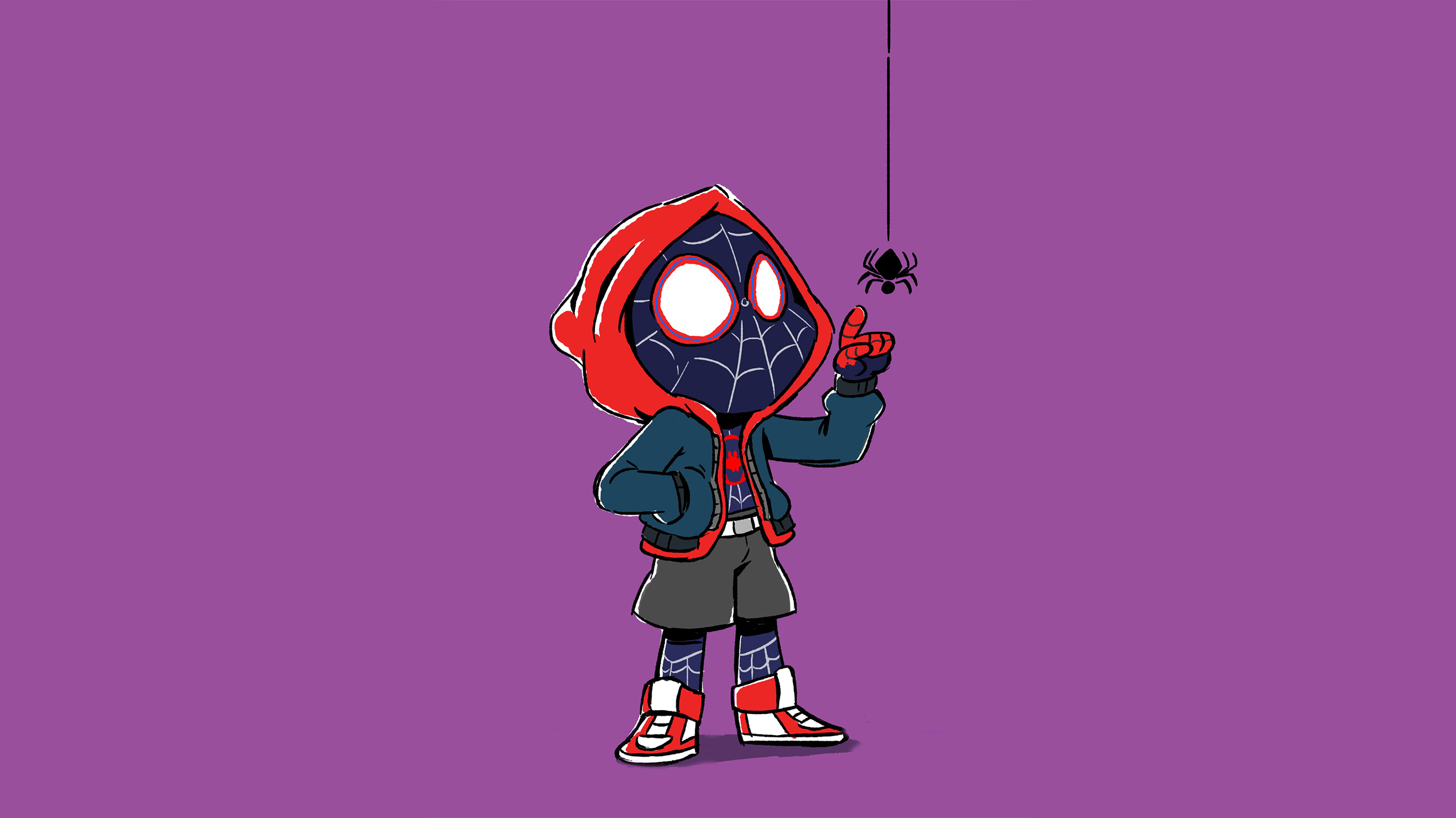 Обои на пк из тик тока. Майлз Моралес Чиби. Spider man Chibi Майлз Моралес. Майлз Моралес арт Минимализм. Обои человек паук Майлз Моралес.