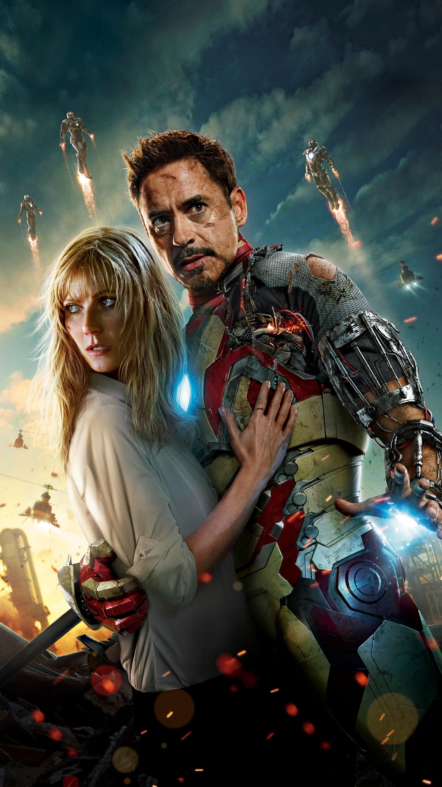 Iron Man 3 Phone Wallpaper. Moviemania. Tony and pepper, Iron man 3, Iron man