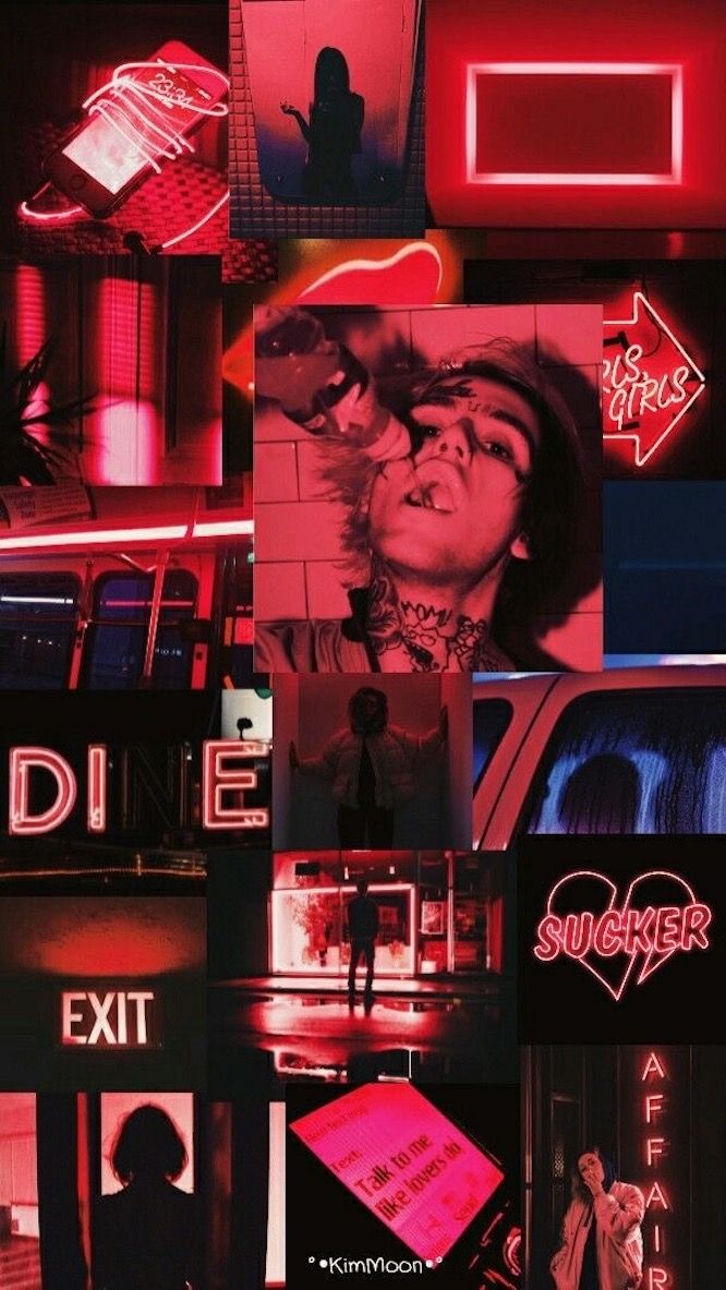 LIL PEEP NIGHTWAVE CLUB LIFE COLLAGE // BACKGROUND. iPhone wallpaper, Dark academia aesthetic wallpaper, Lil peep hellboy