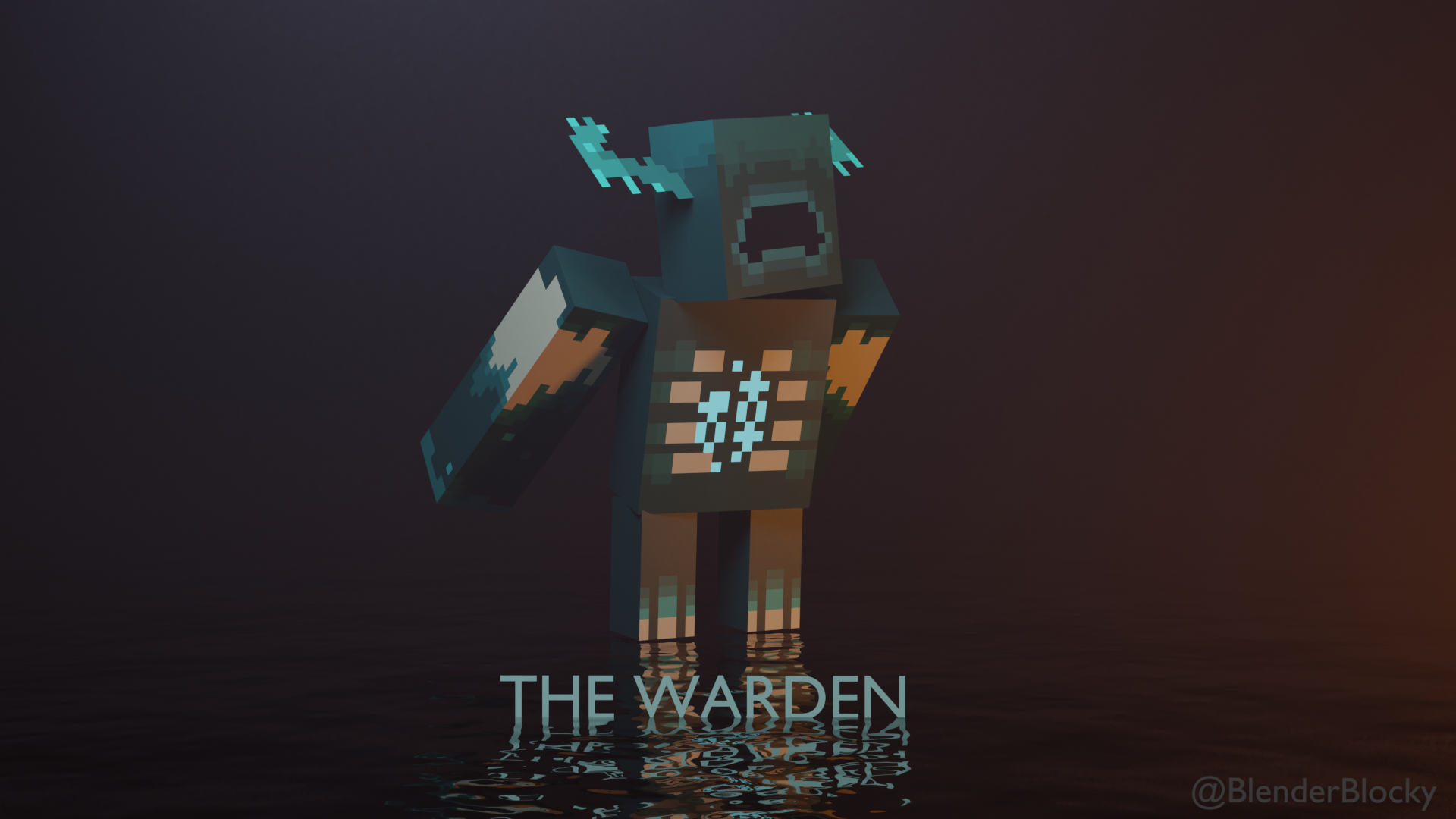 I made this near accurate model of the upcoming mob warden, textured it pixel by pixel using screenshots from the reveal and made a scene to render it on, took me roughly