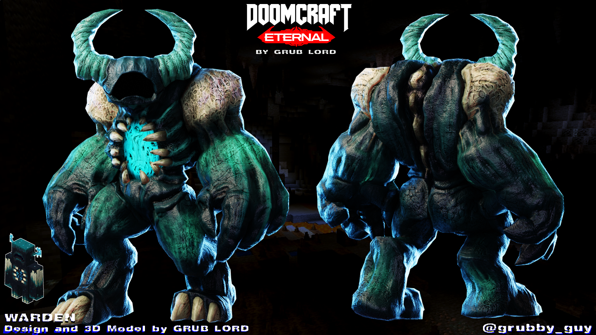 Geckolib 3. DOOMCRAFT Eternal. Варден монстр. DOOMCRAFT GSC. МУТАНТ Варден.