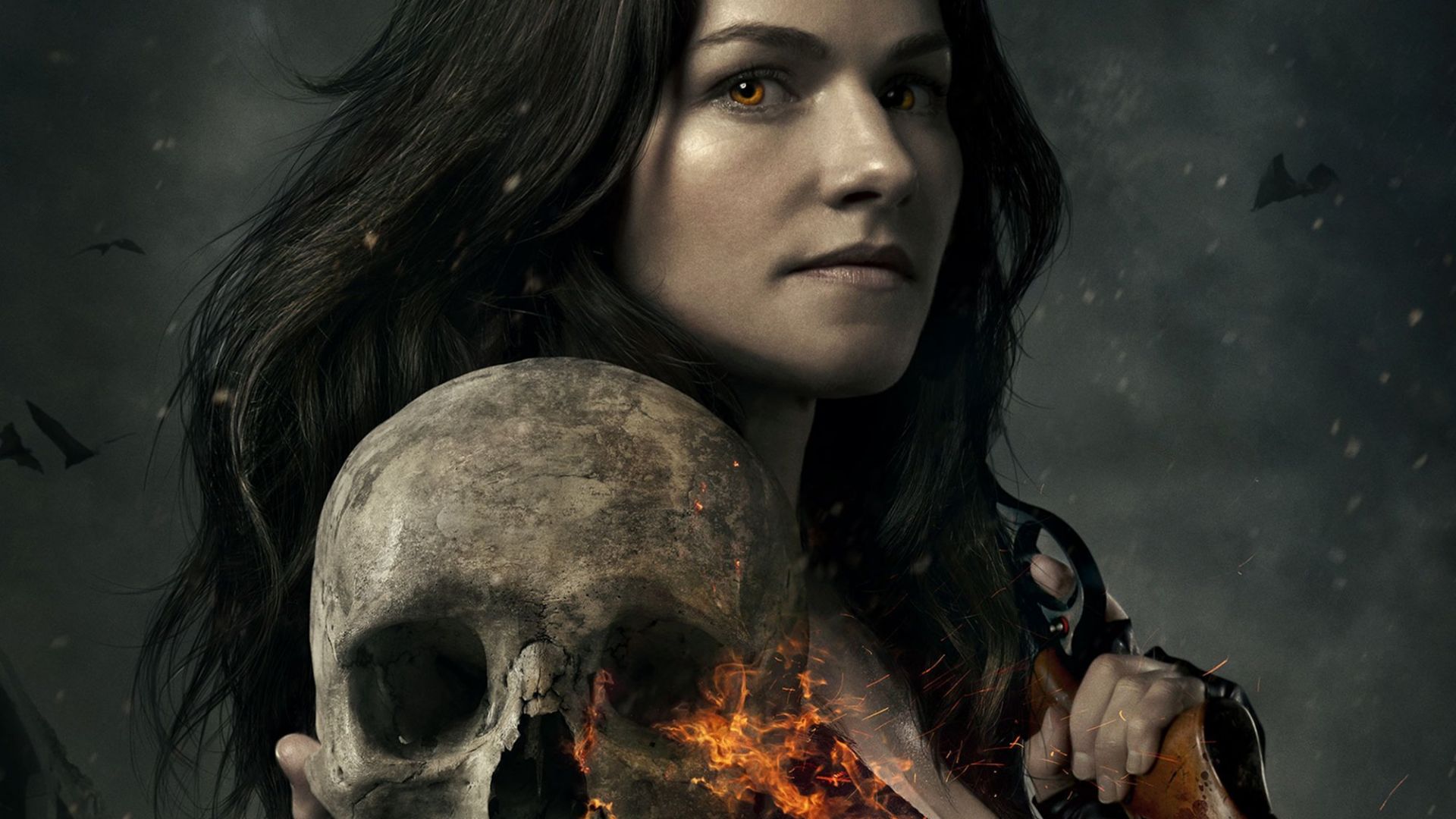 Desktop Wallpaper Van Helsing Tv Show, Skull, Vanessa Helsing, Kelly Overton, Actress, HD Image, Picture, Background, R0xsnw