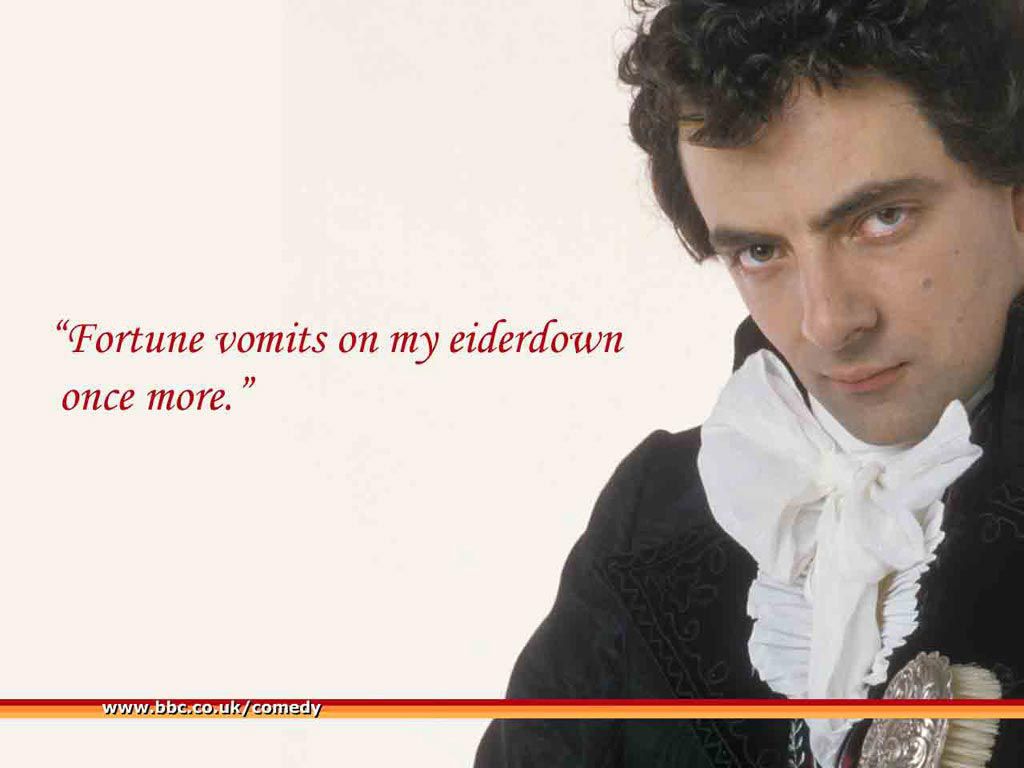 Wallpaper of Edmund Blackadder for fans of Blackadder. Blackadder, Blackadder quotes, Funny shows