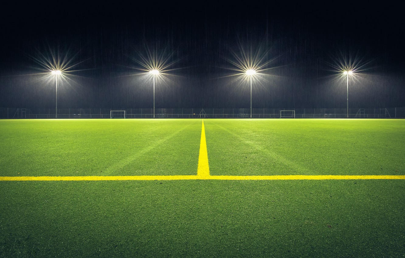 Wallpaper lawn, lighting, Playground, stadium image for desktop, section спорт