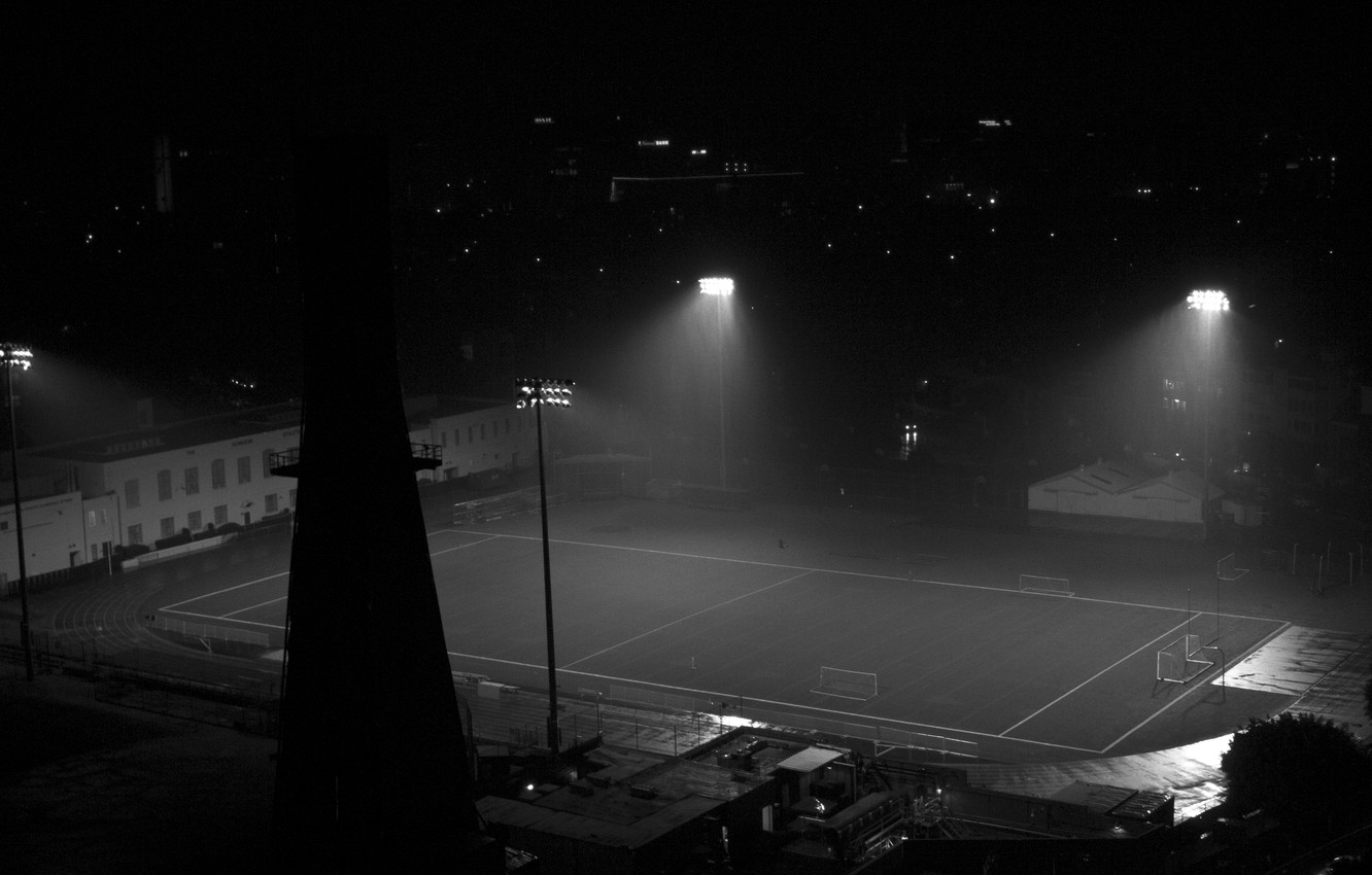 Wallpaper night, tower, lighting, lights, Noir, stadium, black image for desktop, section город