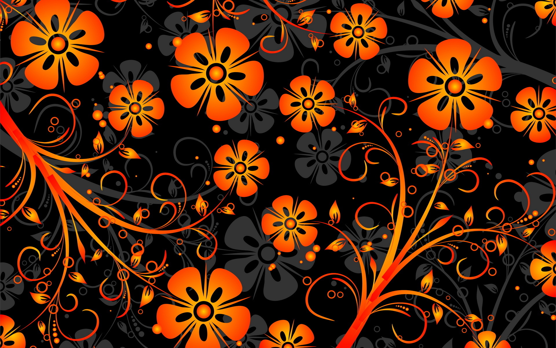 Orange Flowers Texture 19346 1920x1200px