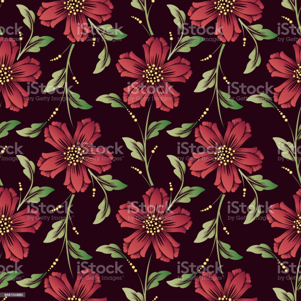 Vector Flower Seamless Pattern Background Elegant Texture For Background Classical Luxury Old Fashioned Floral Ornament Seamless Texture For Wallpaper Textile Wrapping Stock Illustration Image Now
