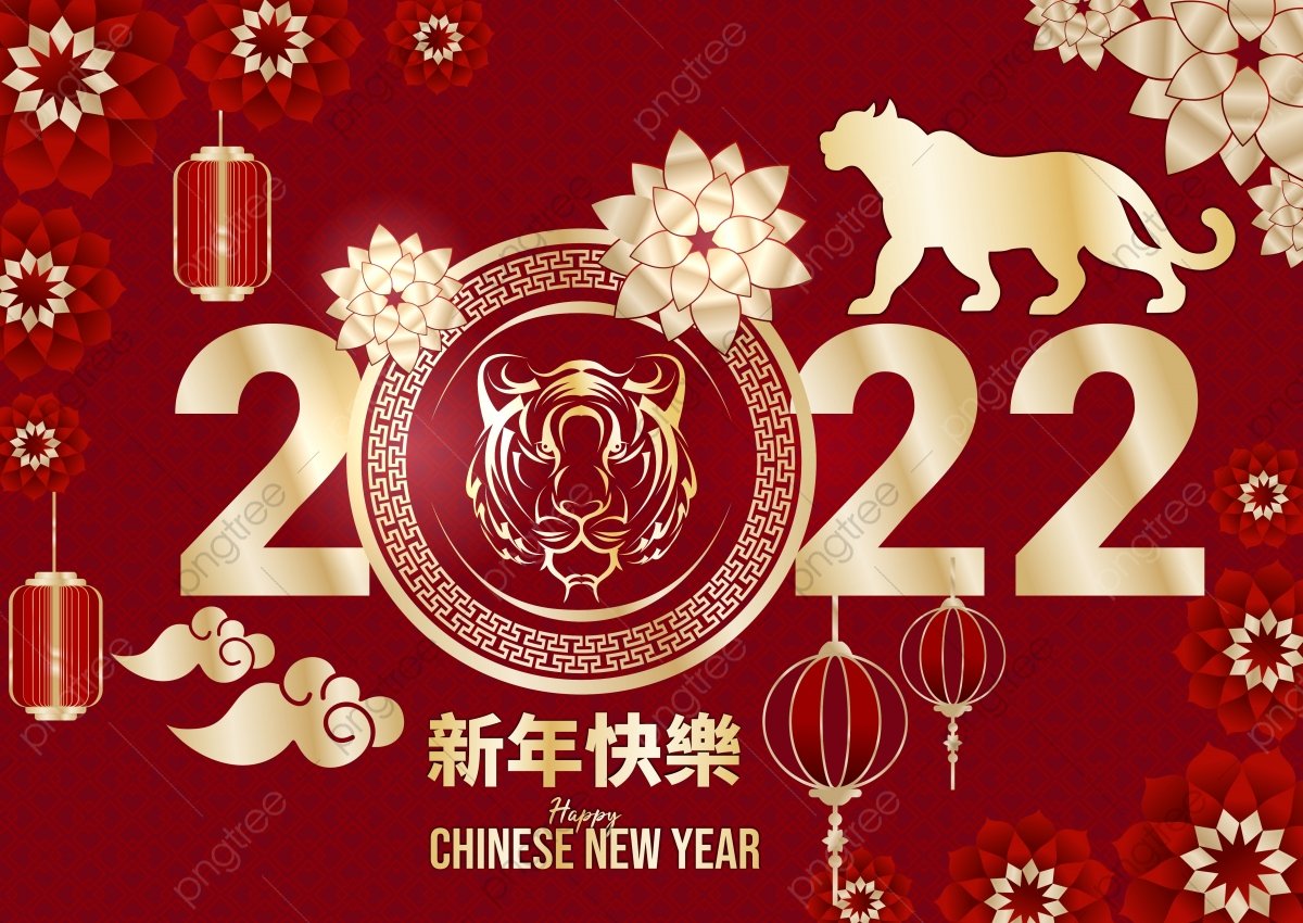 Premium Happy Chinese New Year 2022 Of The Tiger Text Effect Background, Chinese New Year, The Chinese New Year China Day Background Image for Free Download