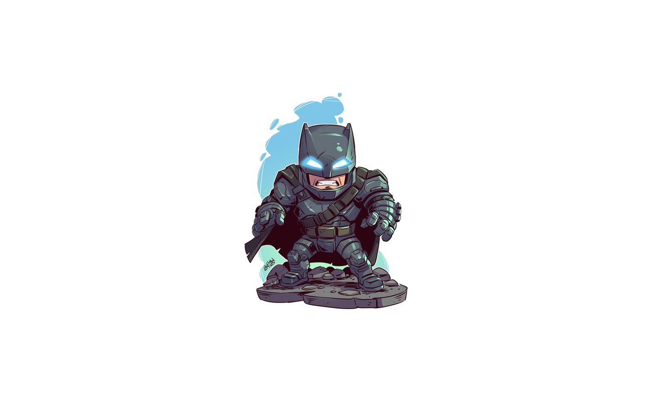 Wallpaper batman, Derek Laufman, Armored Batman image for desktop, section минимализм