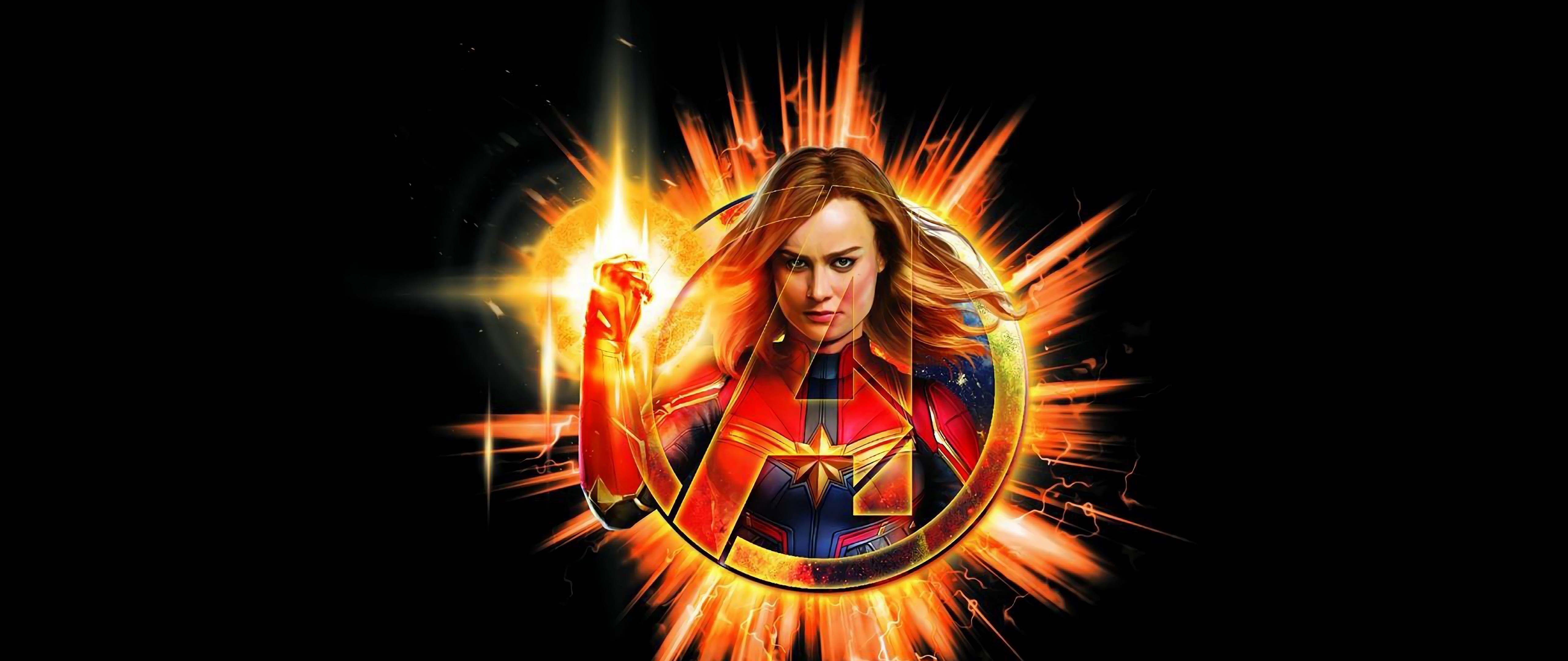 Avengers: Endgame Captain Marvel 4K Wallpaper