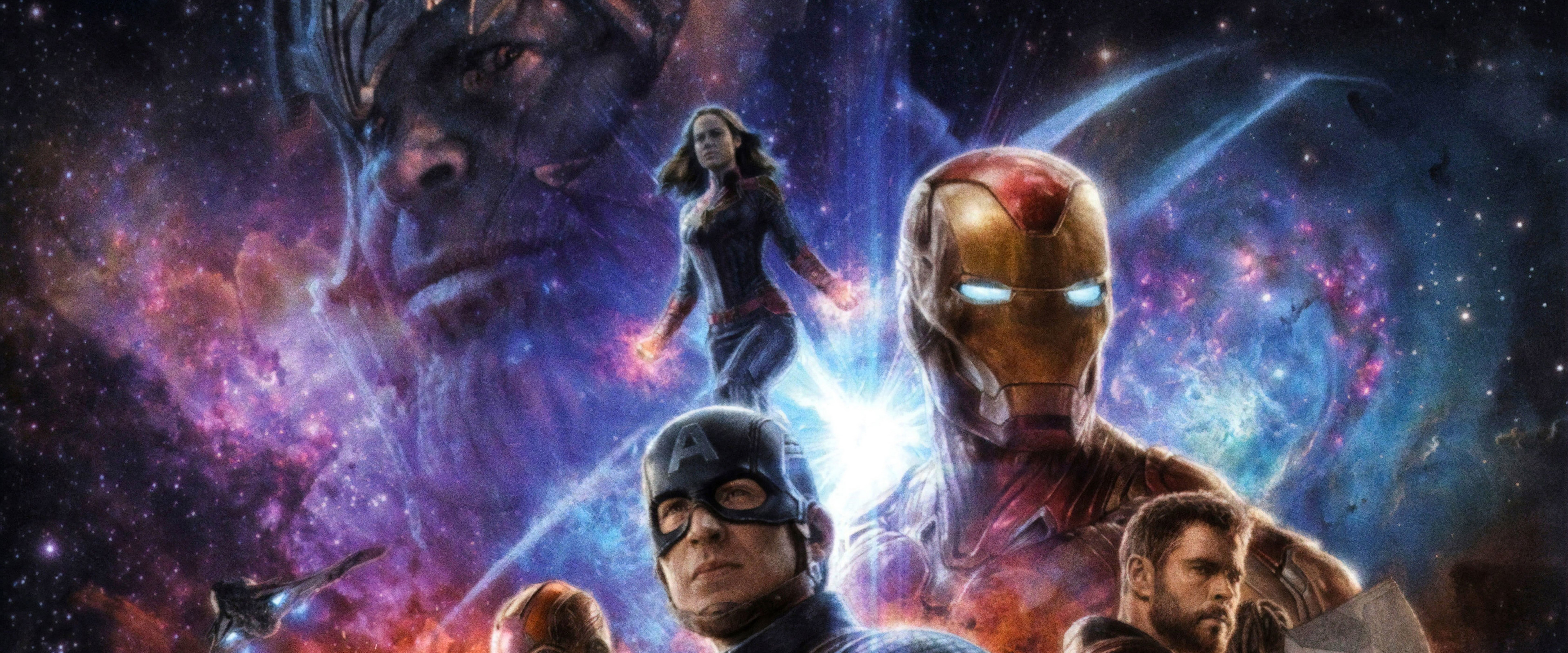 Avengers: Endgame Thanos Captain Marvel PC DeskK Wallpaper free Download